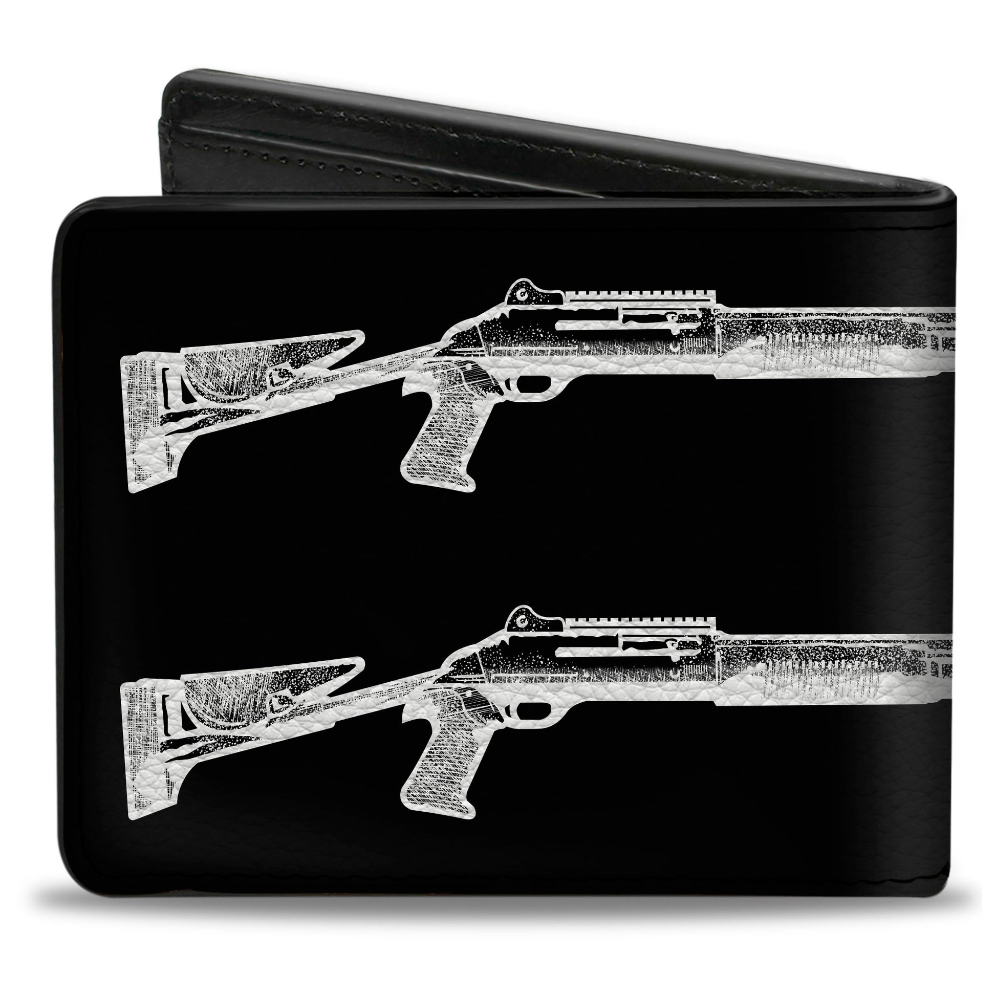Bi-Fold Wallet - Bubble Shotgun Black White Blue Bi-Fold Wallets Buckle-Down