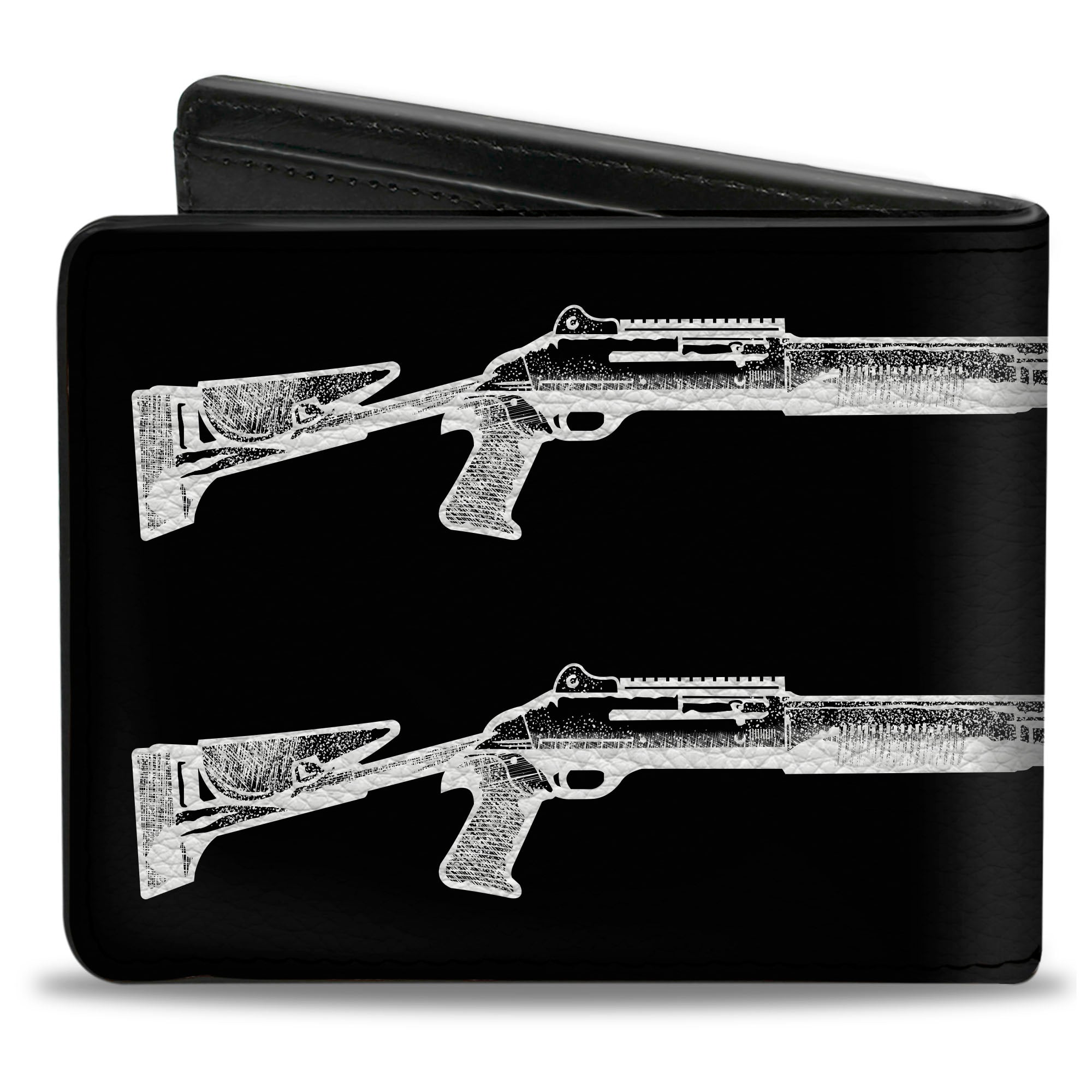 Bi-Fold Wallet - Bubble Shotgun Black White Blue Bi-Fold Wallets Buckle-Down