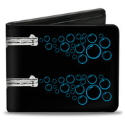 Bi-Fold Wallet - Bubble Shotgun Black White Blue Bi-Fold Wallets Buckle-Down