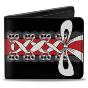 Bi-Fold Wallet - Corset Lace Up w Bow Black Red Bi-Fold Wallets Buckle-Down