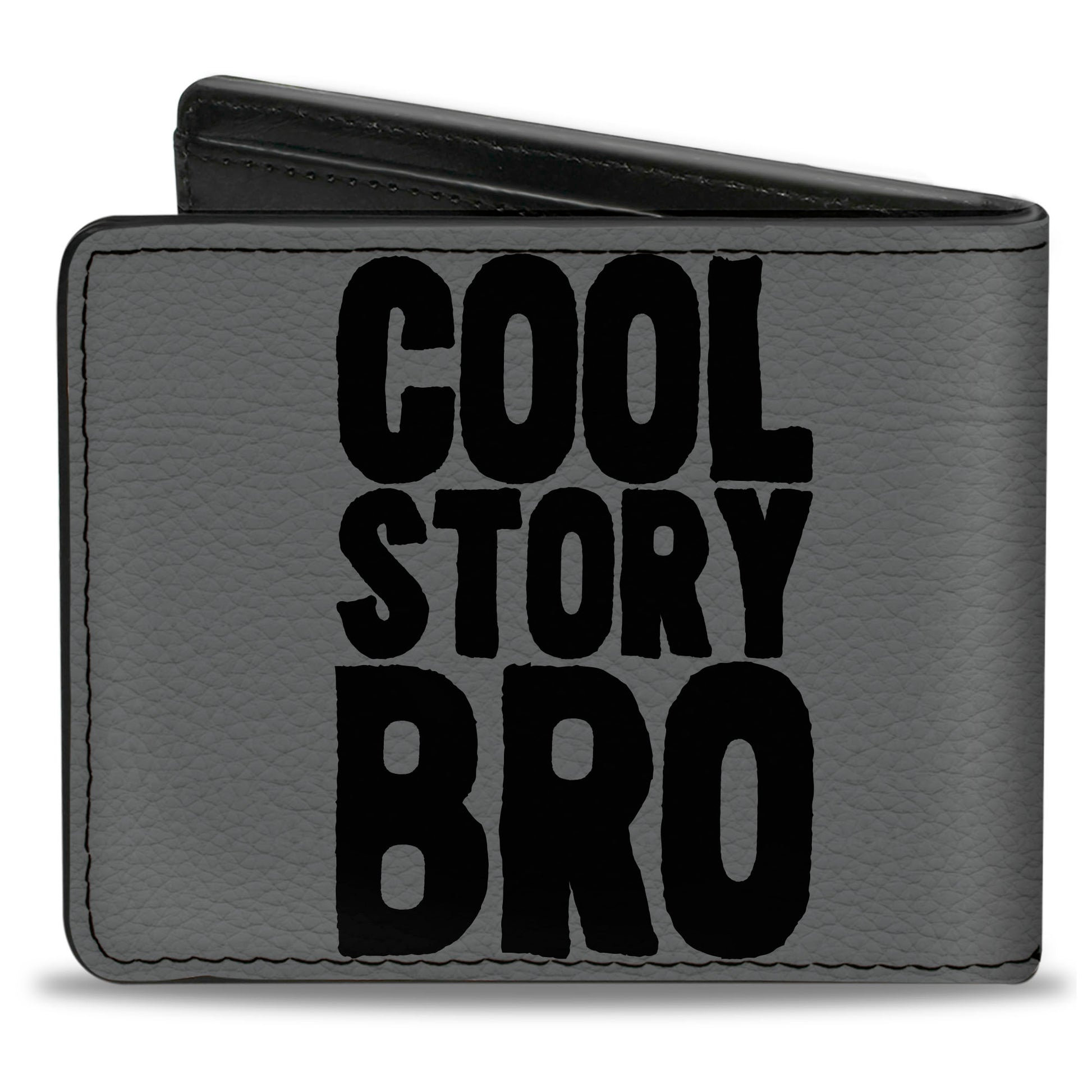 Bi-Fold Wallet - COOL STORY BRO Gray Black Bi-Fold Wallets Buckle-Down