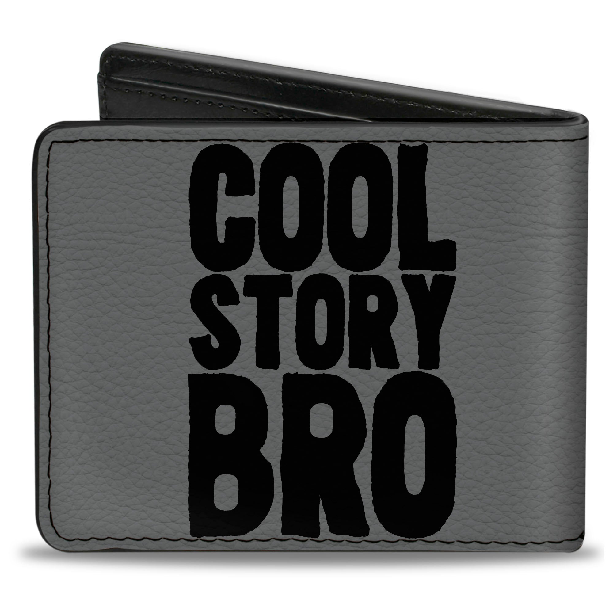 Bi-Fold Wallet - COOL STORY BRO Gray Black Bi-Fold Wallets Buckle-Down