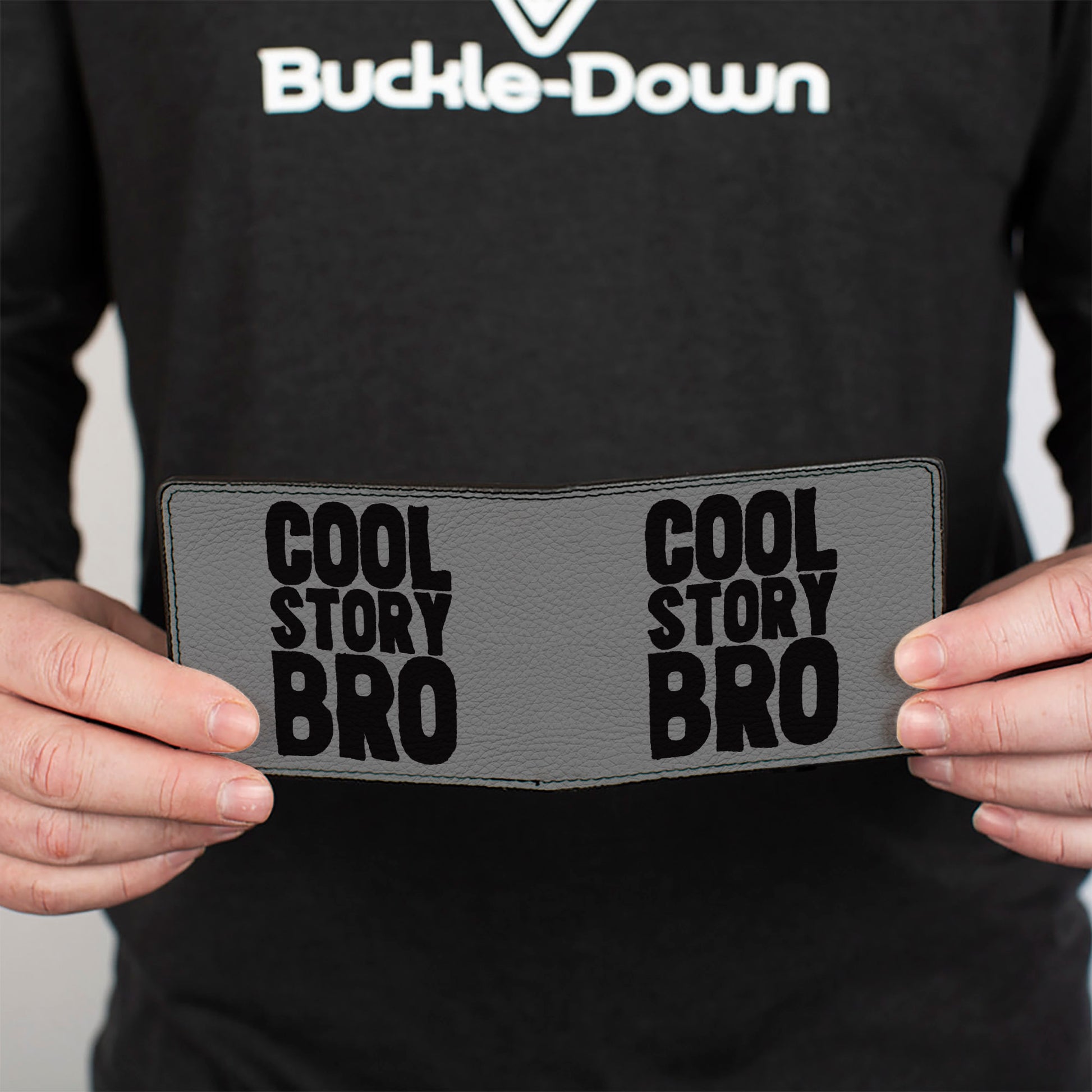 Bi-Fold Wallet - COOL STORY BRO Gray Black Bi-Fold Wallets Buckle-Down