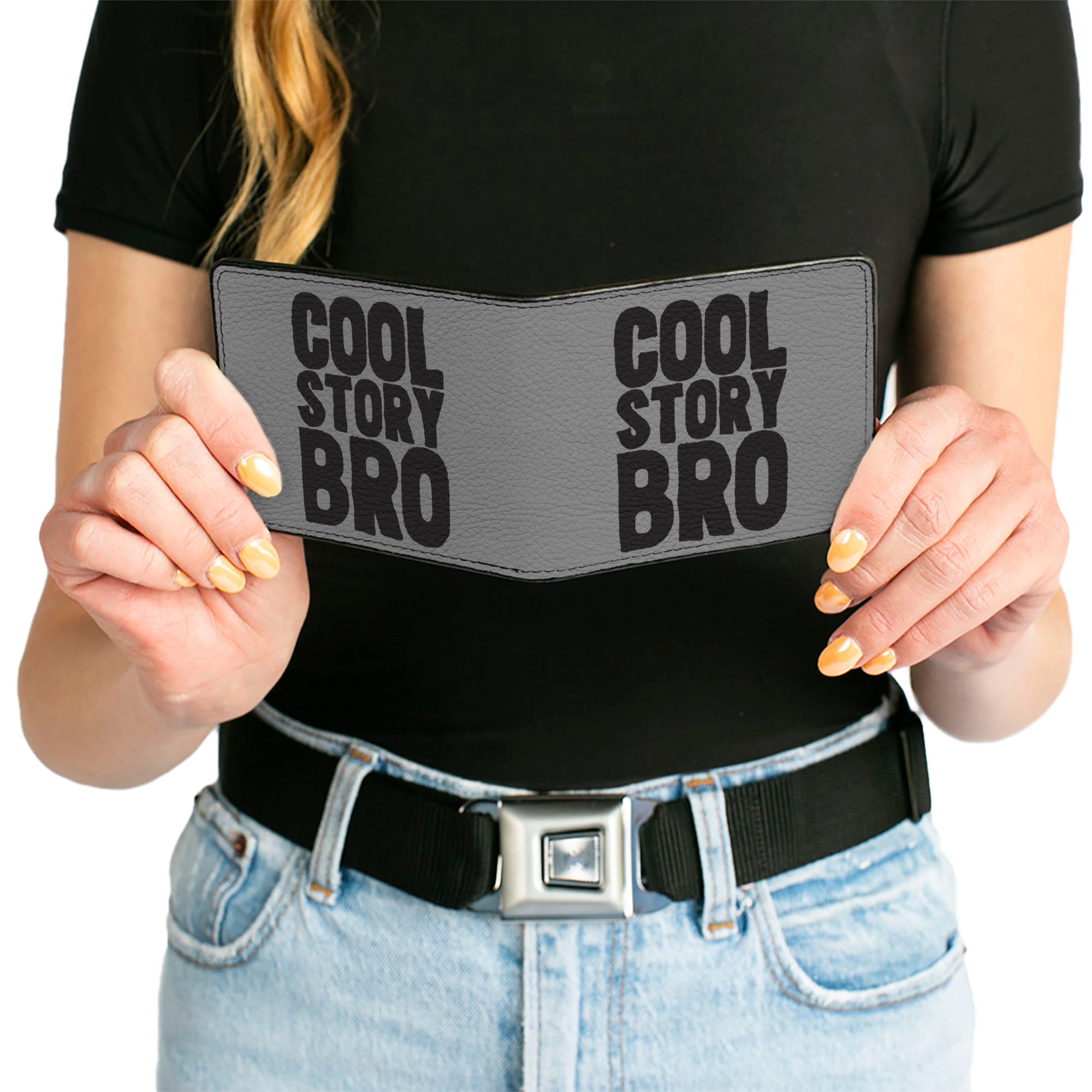 Bi-Fold Wallet - COOL STORY BRO Gray Black Bi-Fold Wallets Buckle-Down