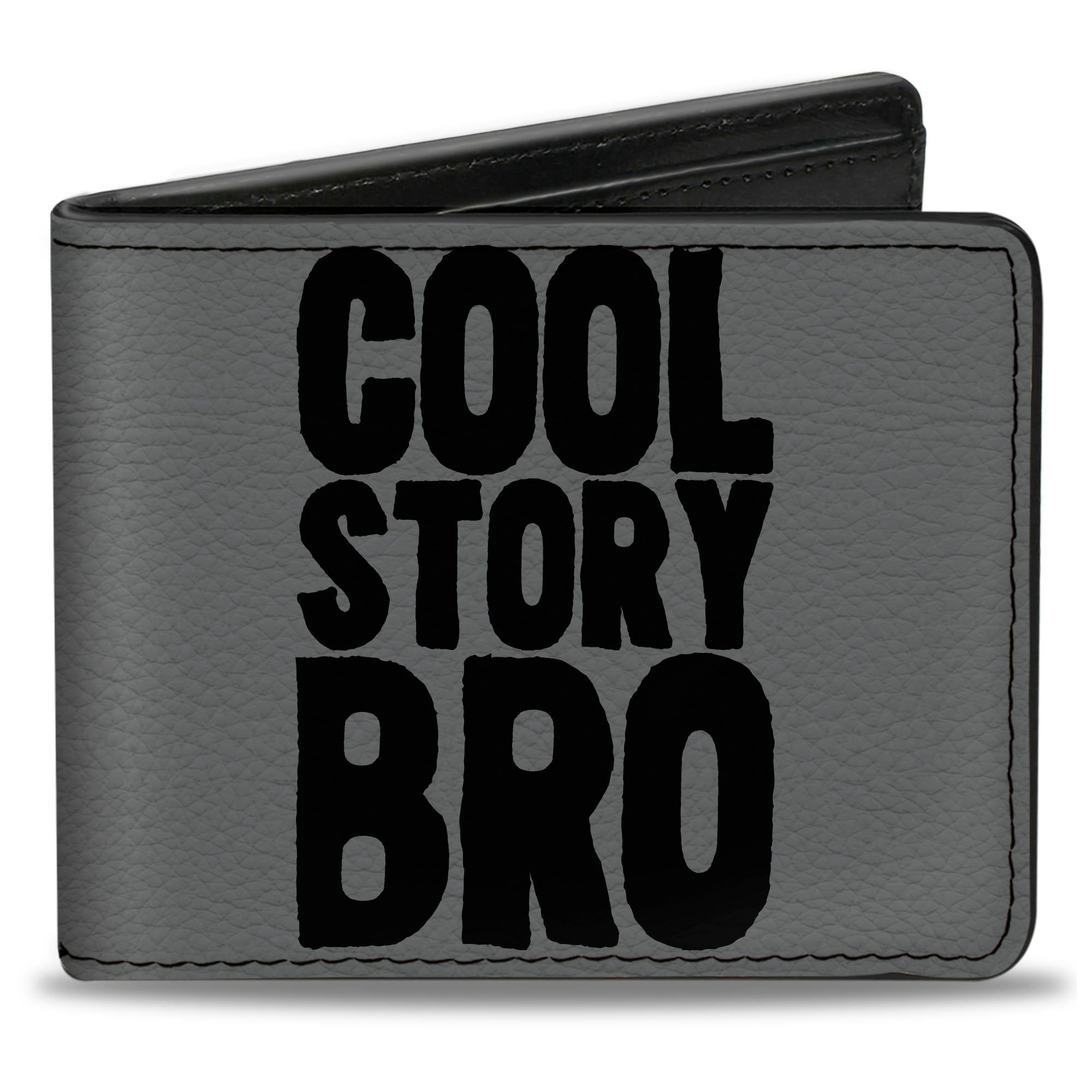 Bi-Fold Wallet - COOL STORY BRO Gray Black Bi-Fold Wallets Buckle-Down