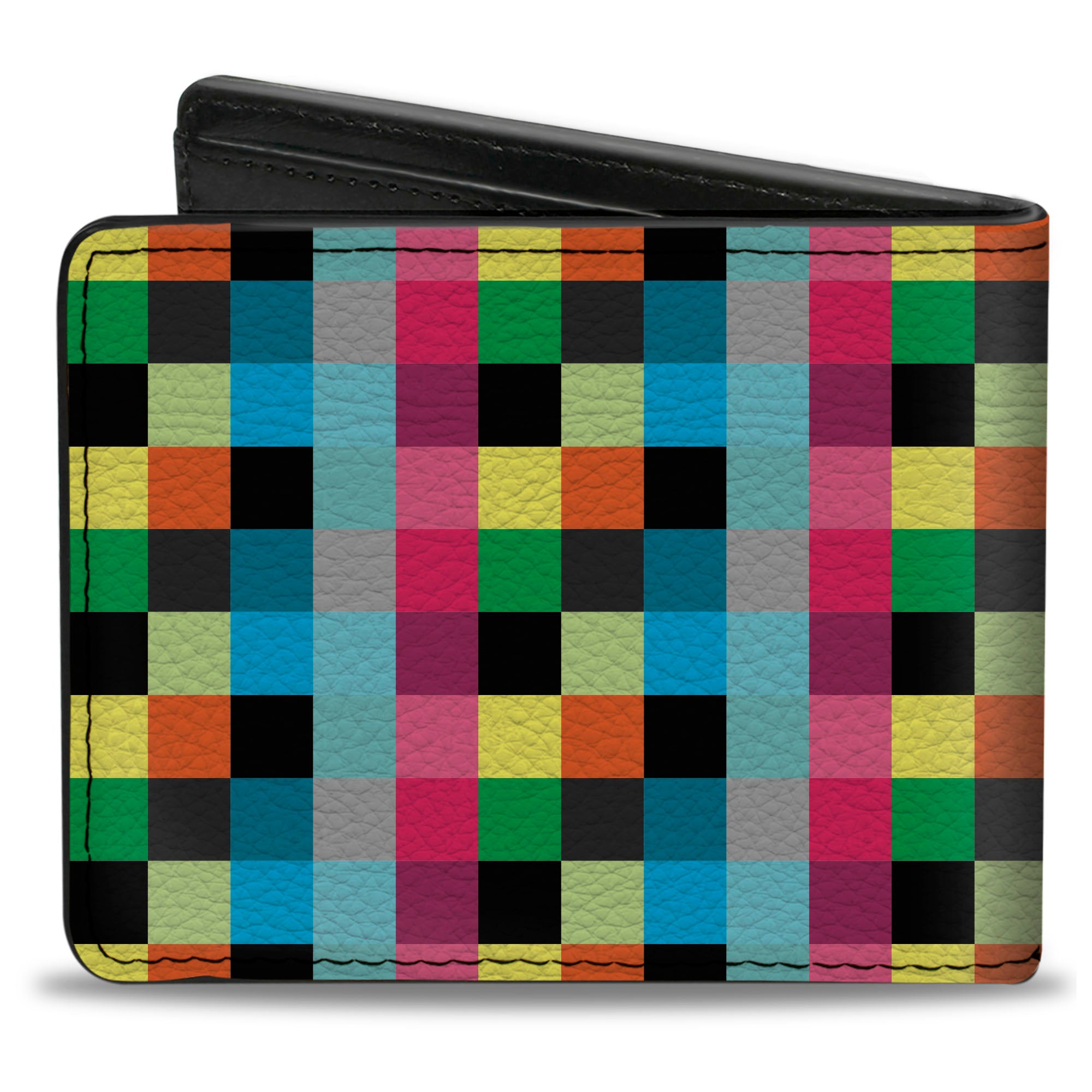 Bi-Fold Wallet - Checker Bright Pastel Bi-Fold Wallets Buckle-Down