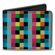 Bi-Fold Wallet - Checker Bright Pastel Bi-Fold Wallets Buckle-Down