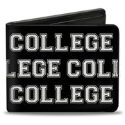 Bi-Fold Wallet - COLLEGE Black White Bi-Fold Wallets Buckle-Down