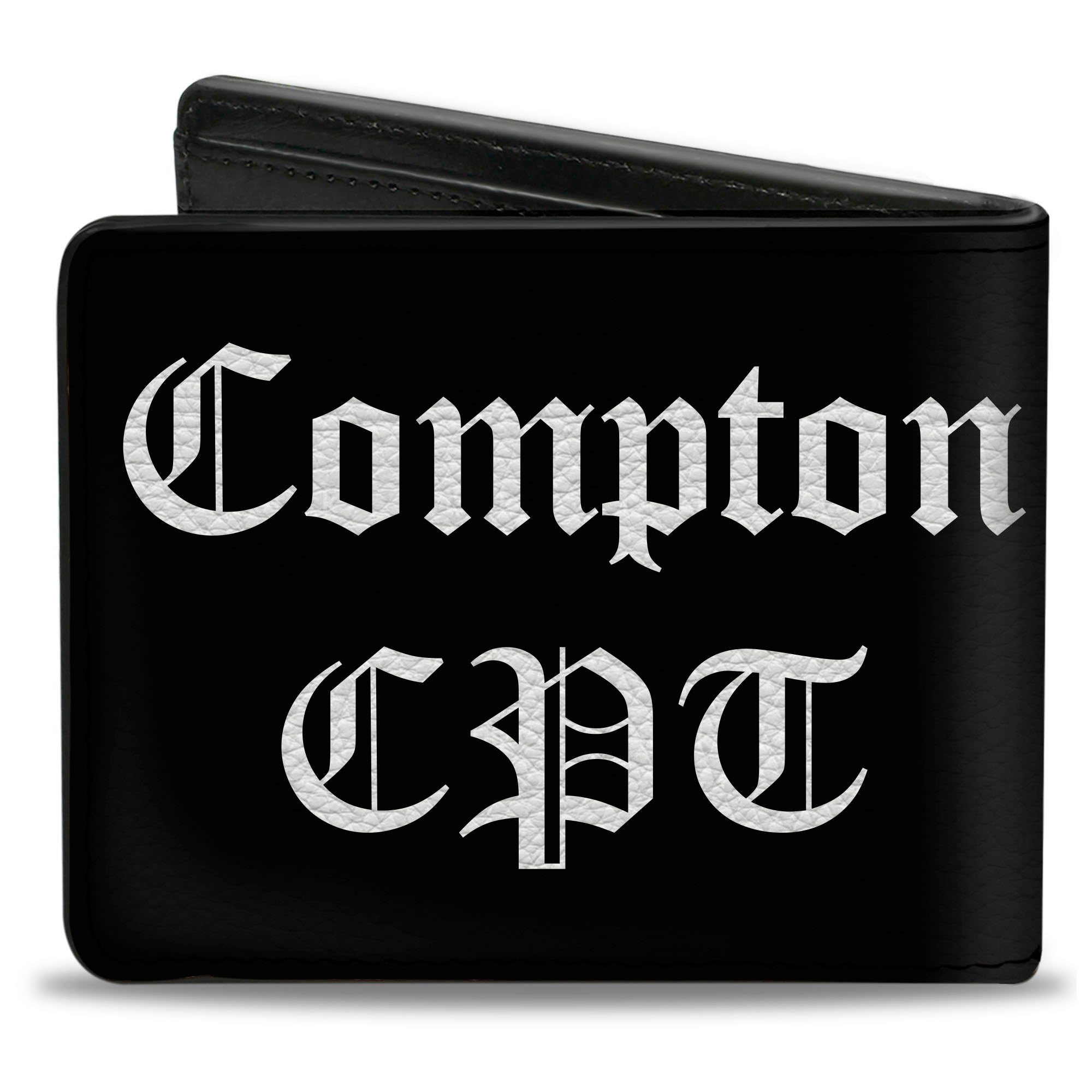 Bi-Fold Wallet - COMPTON-CPT Black White Bi-Fold Wallets Buckle-Down