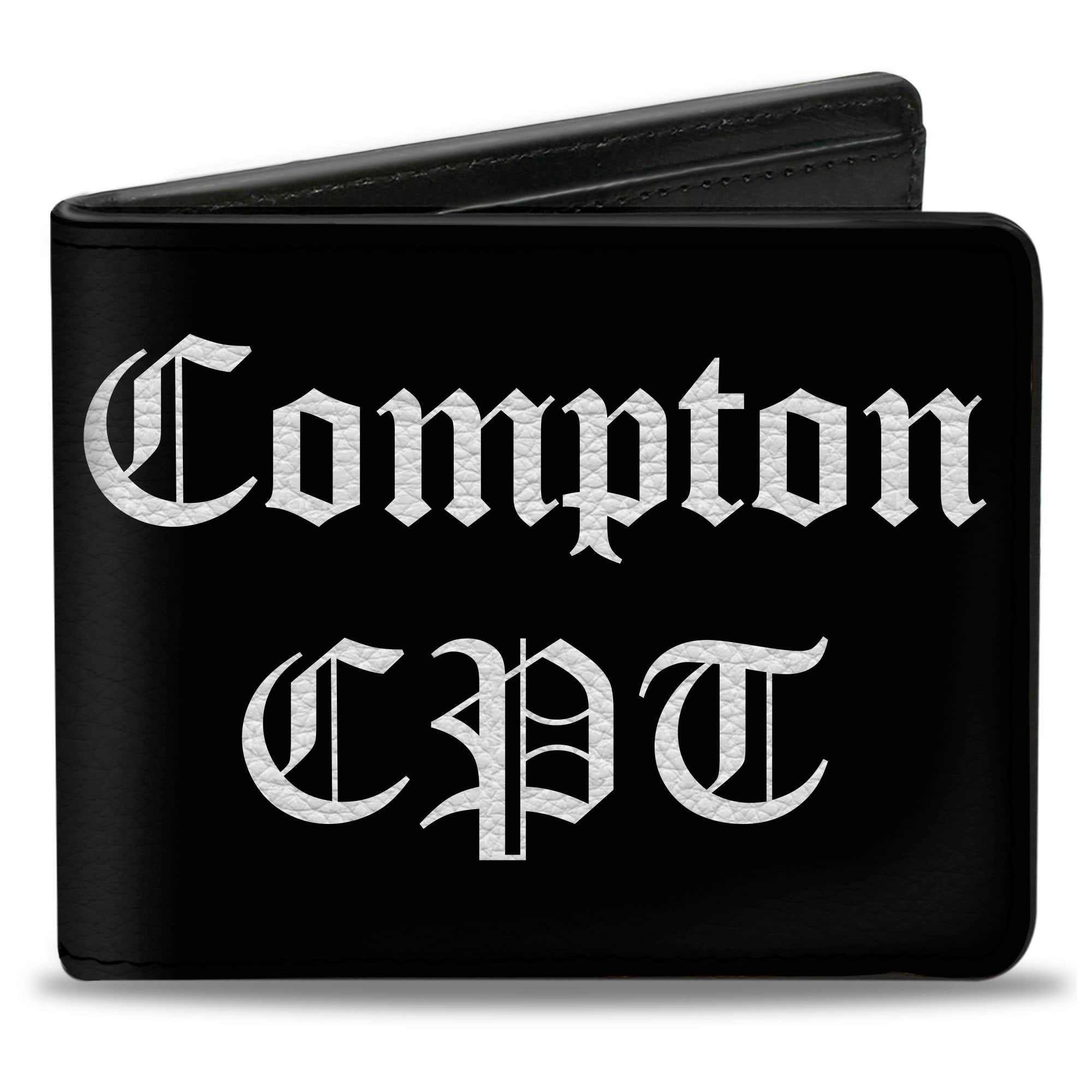 Bi-Fold Wallet - COMPTON-CPT Black White Bi-Fold Wallets Buckle-Down
