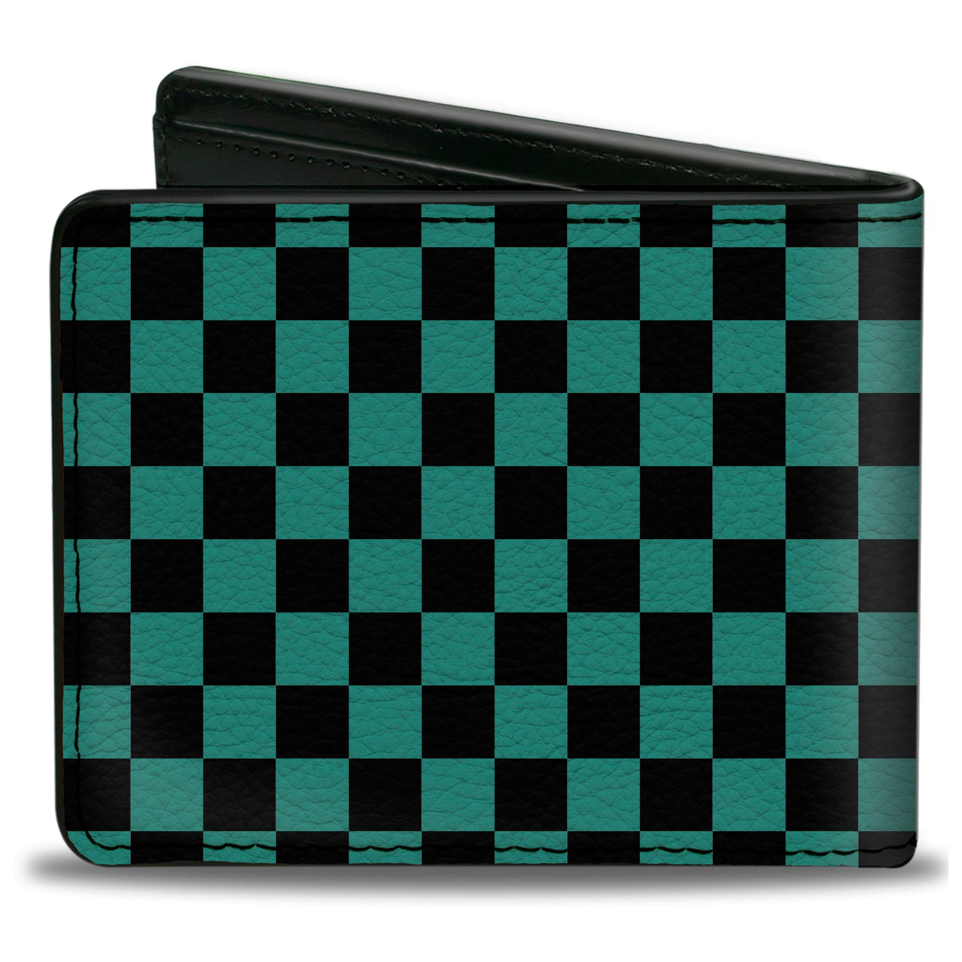 Bi-Fold Wallet - Checker Black Teal Bi-Fold Wallets Buckle-Down