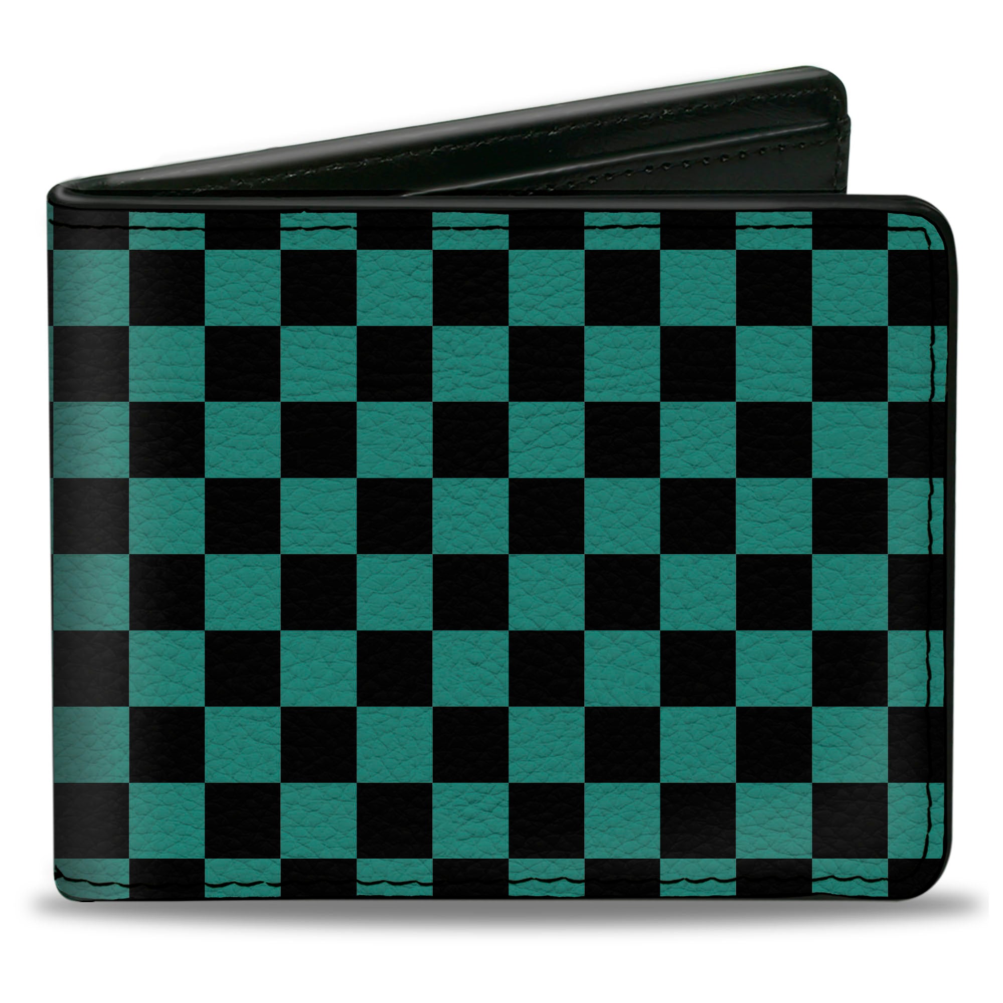 Bi-Fold Wallet - Checker Black Teal Bi-Fold Wallets Buckle-Down