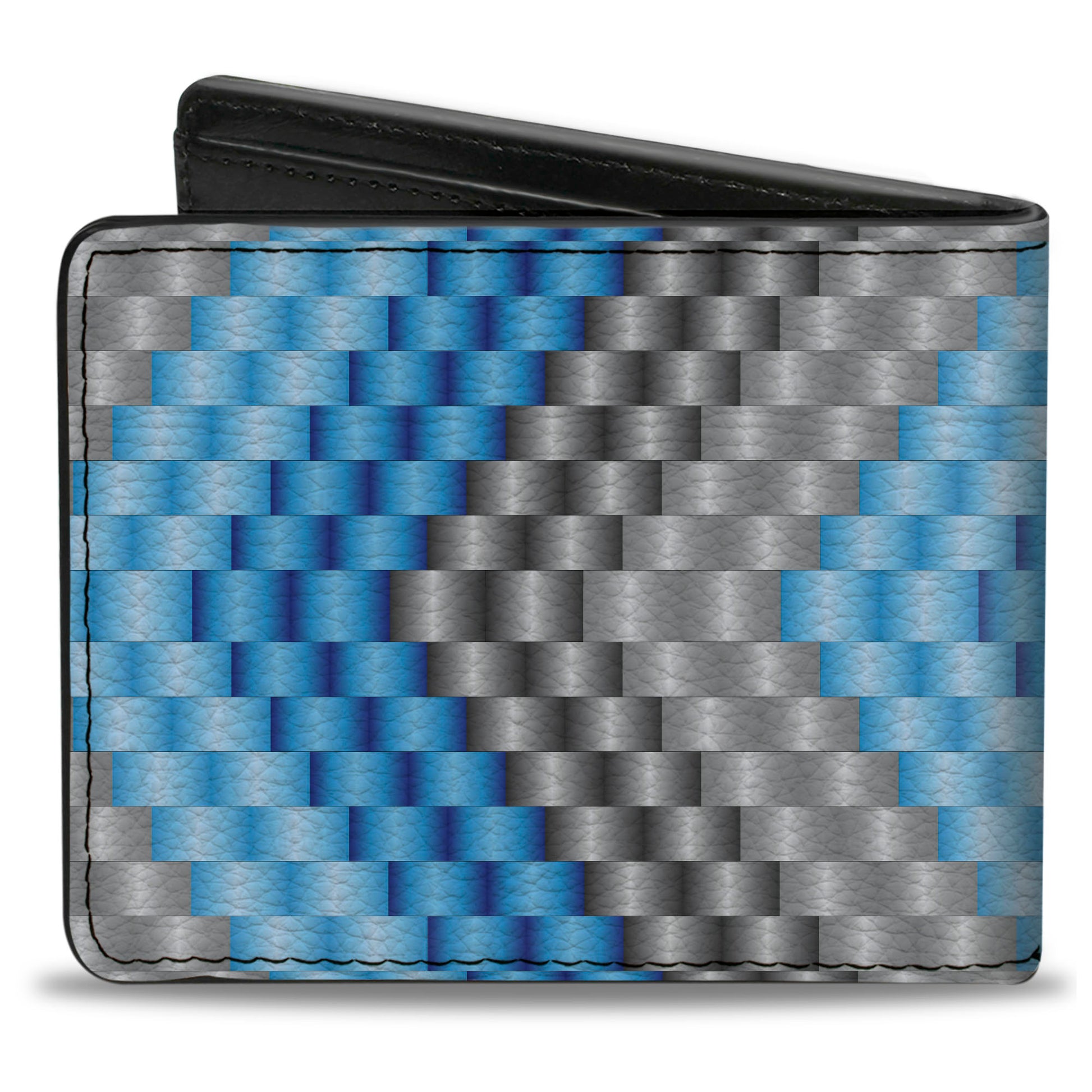 Bi-Fold Wallet - Chevron Weave Grays Blues Bi-Fold Wallets Buckle-Down