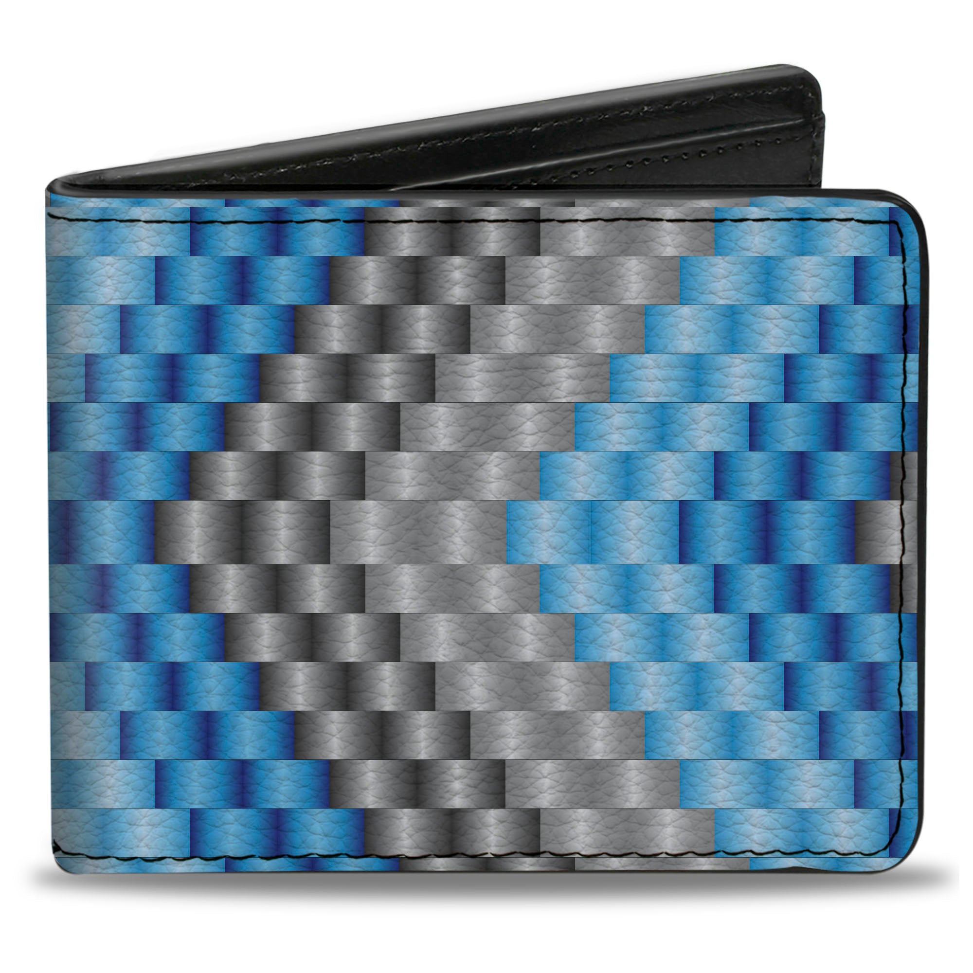 Bi-Fold Wallet - Chevron Weave Grays Blues Bi-Fold Wallets Buckle-Down