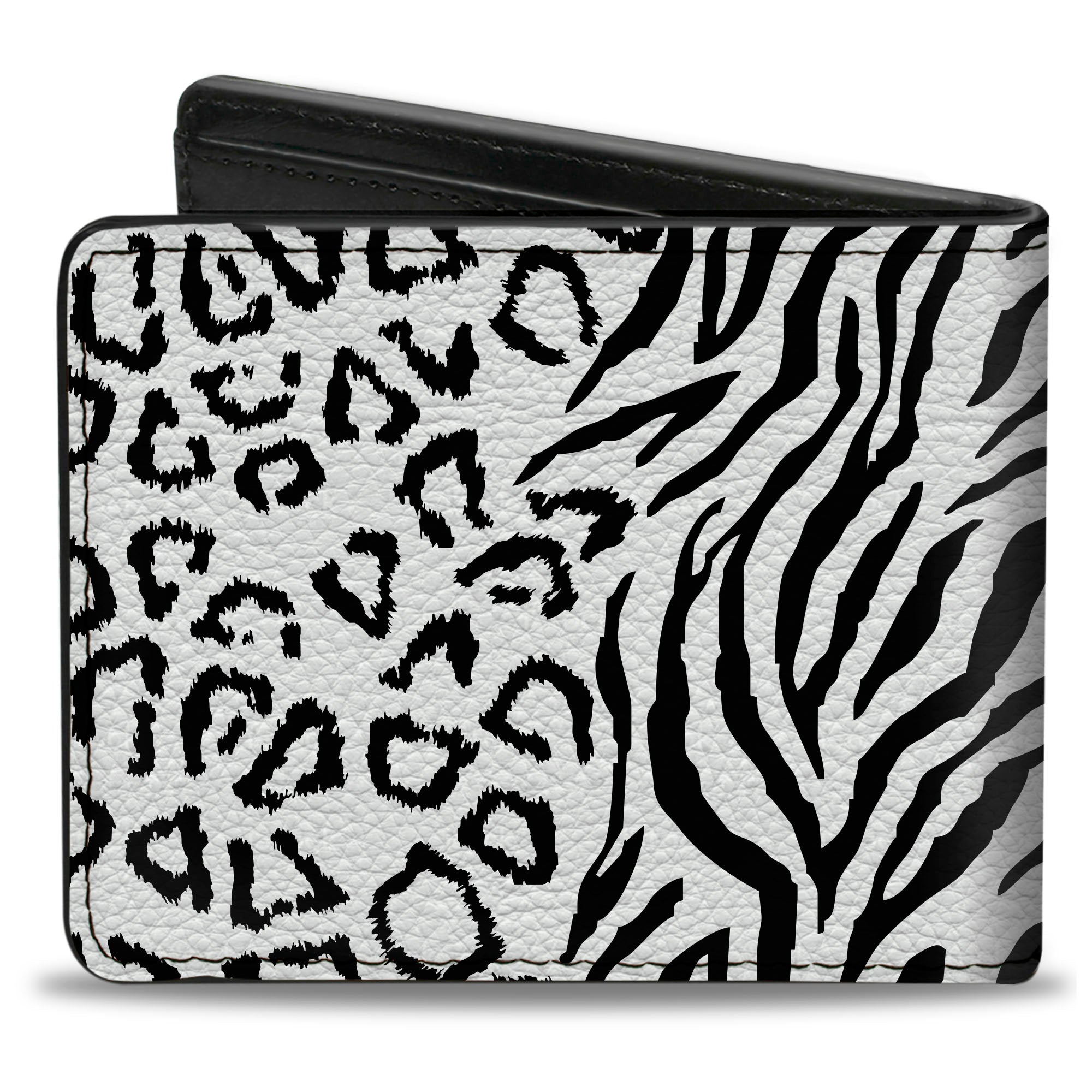 Bi-Fold Wallet - Cheebra White Black Bi-Fold Wallets Buckle-Down