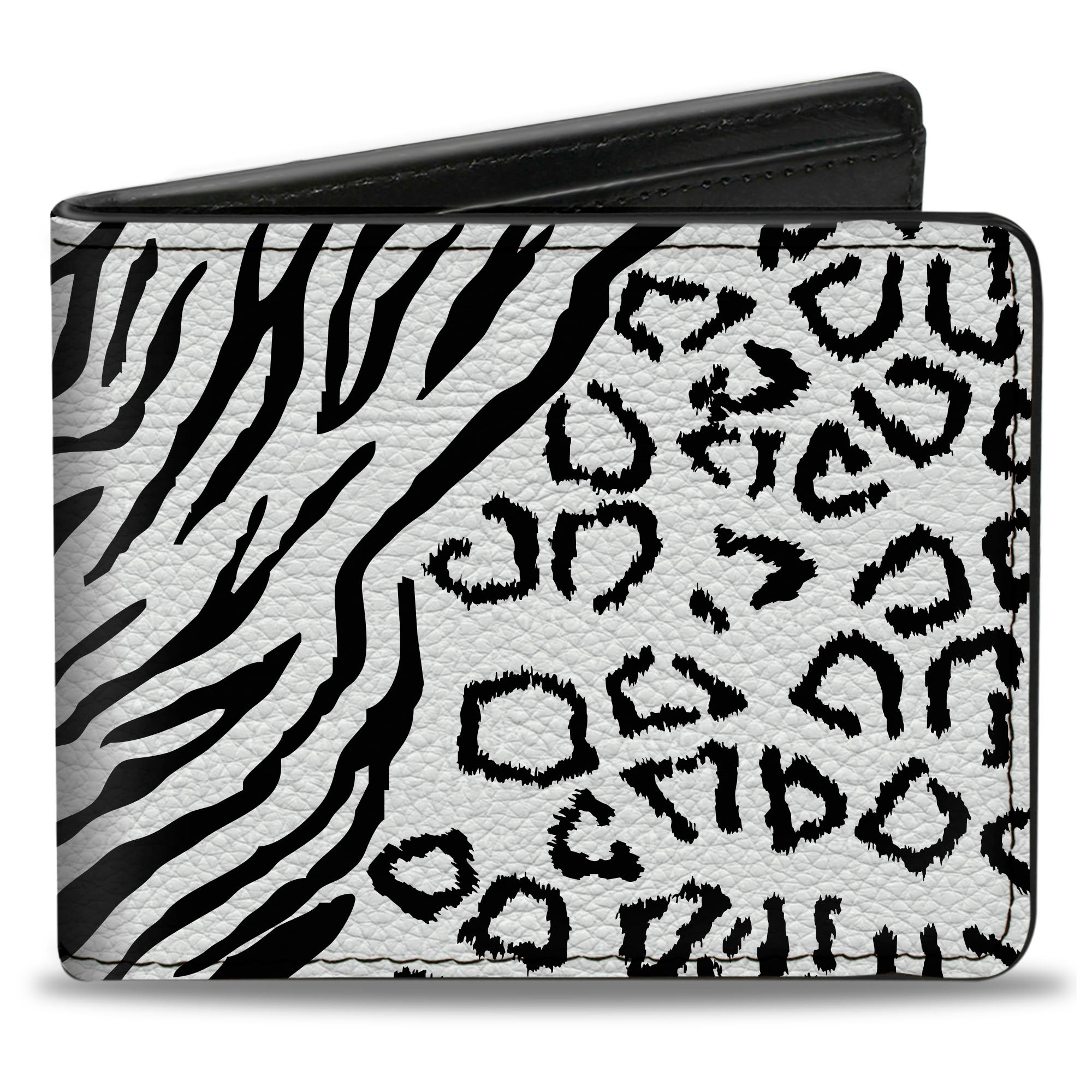 Bi-Fold Wallet - Cheebra White Black Bi-Fold Wallets Buckle-Down