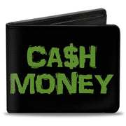 Bi-Fold Wallet - CA$H MONEY Black Green Bi-Fold Wallets Buckle-Down