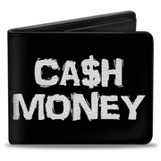 Bi-Fold Wallet - CA$H MONEY Black White Bi-Fold Wallets Buckle-Down