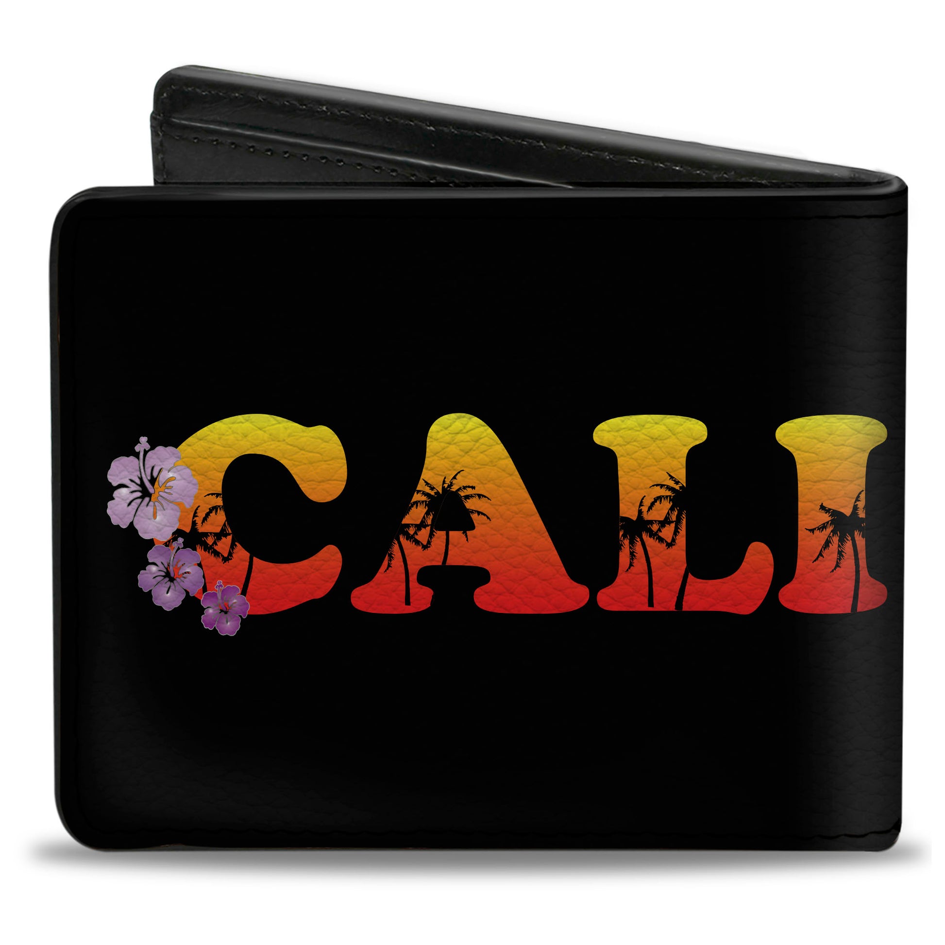 Bi-Fold Wallet - CALI Tropical Black Multi Color Bi-Fold Wallets Buckle-Down