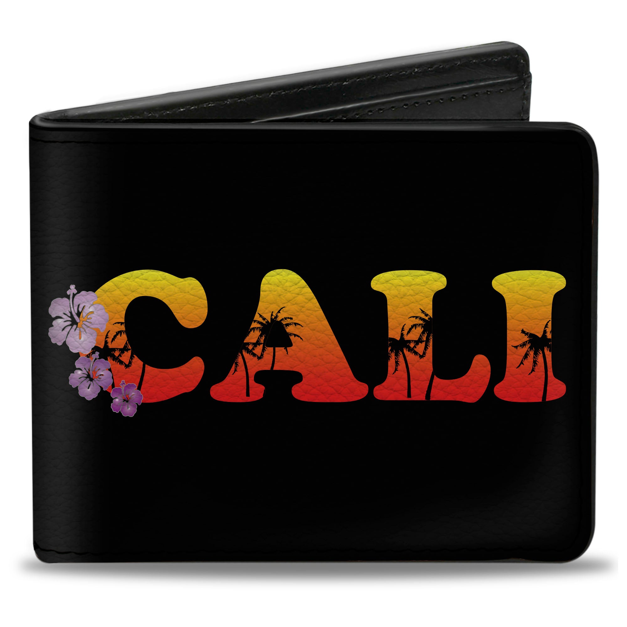 Bi-Fold Wallet - CALI Tropical Black Multi Color Bi-Fold Wallets Buckle-Down