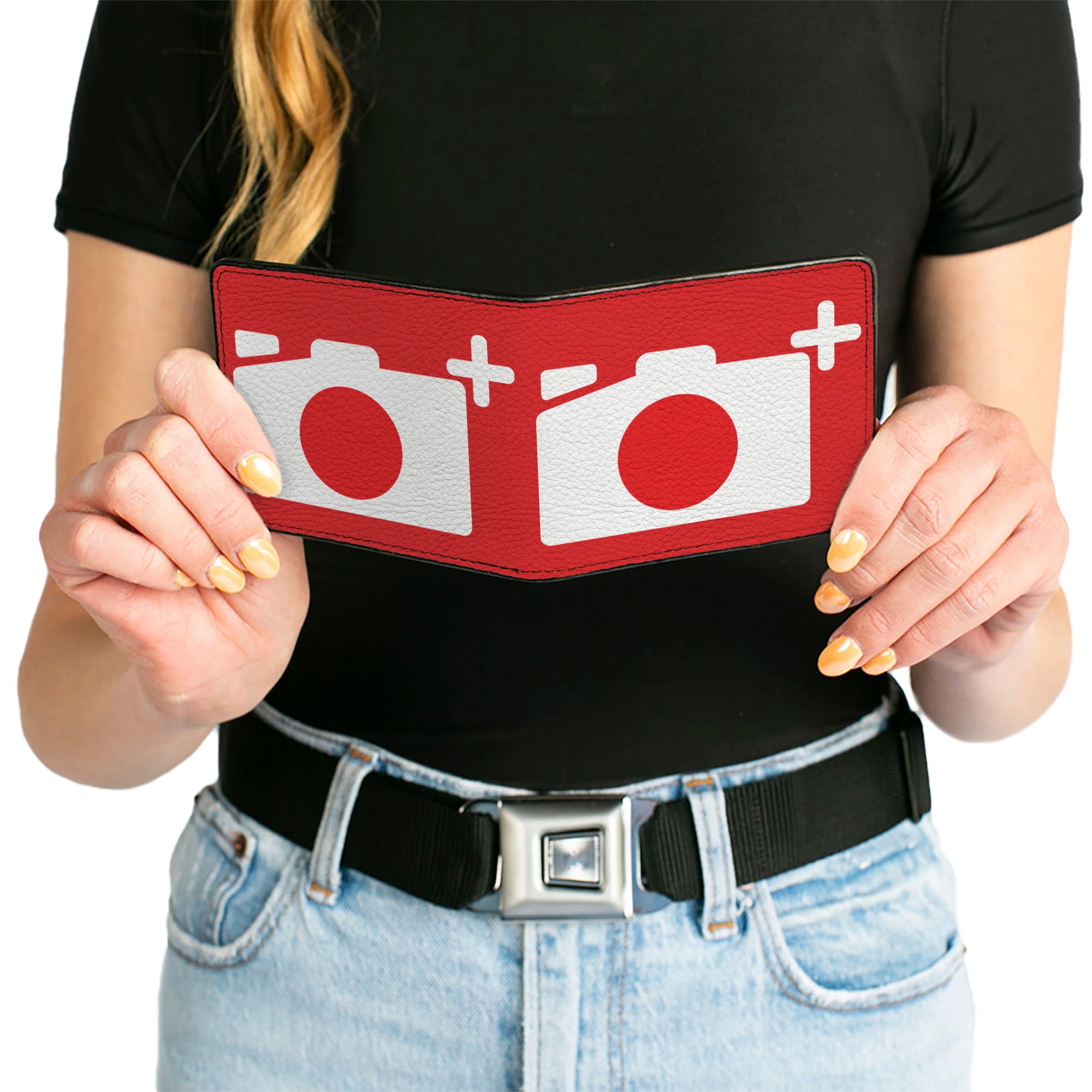 Bi-Fold Wallet - Camera Red White Bi-Fold Wallets Buckle-Down
