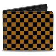 Bi-Fold Wallet - Checker Black Gold Bi-Fold Wallets Buckle-Down