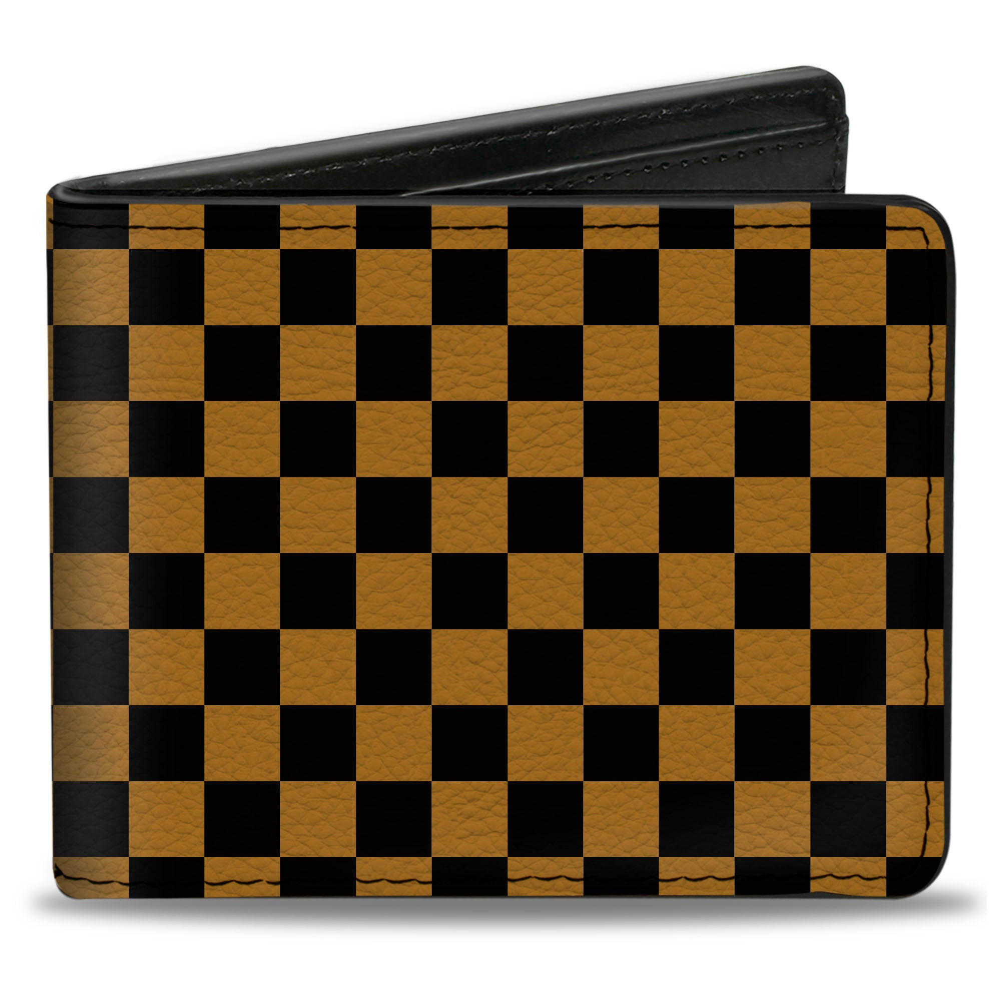 Bi-Fold Wallet - Checker Black Gold Bi-Fold Wallets Buckle-Down