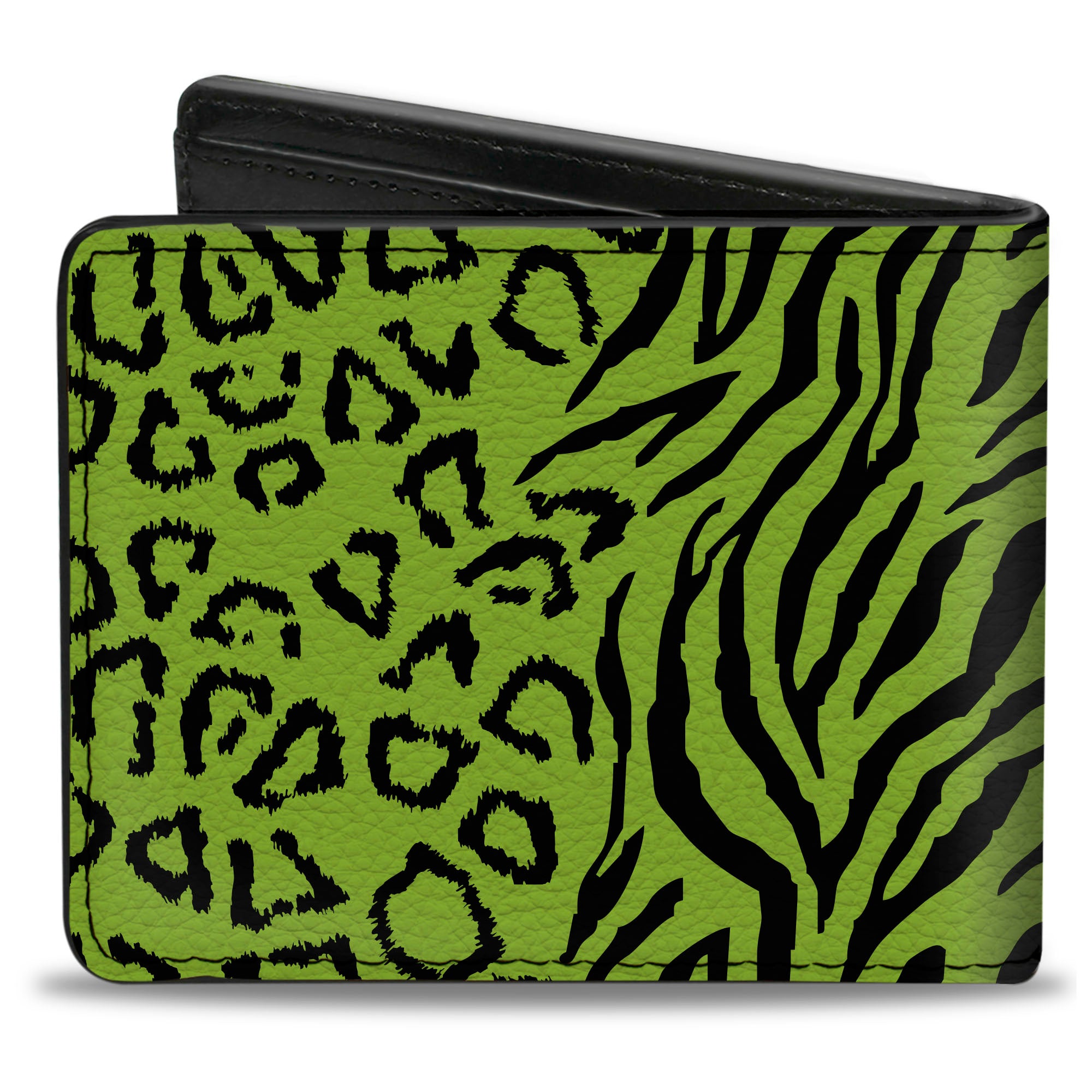Bi-Fold Wallet - Cheebra Green Black Bi-Fold Wallets Buckle-Down