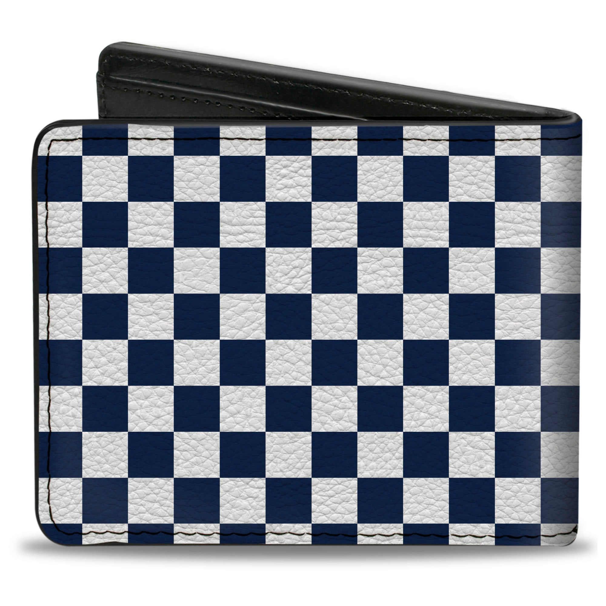 Bi-Fold Wallet - Checker Sapphire Blue White Bi-Fold Wallets Buckle-Down