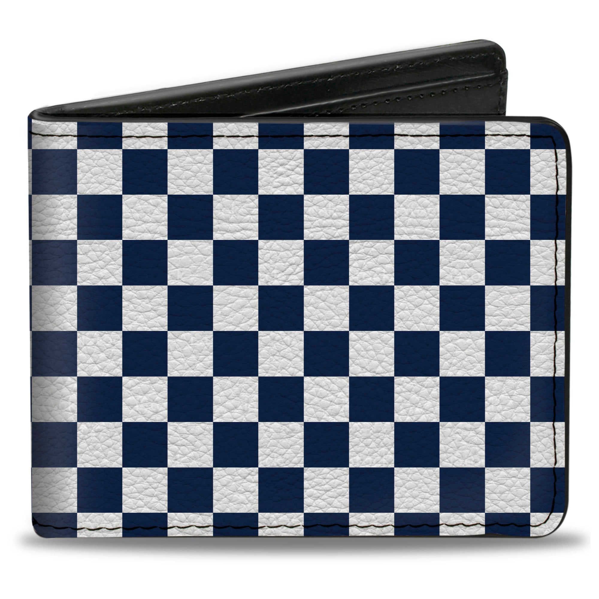 Bi-Fold Wallet - Checker Sapphire Blue White Bi-Fold Wallets Buckle-Down