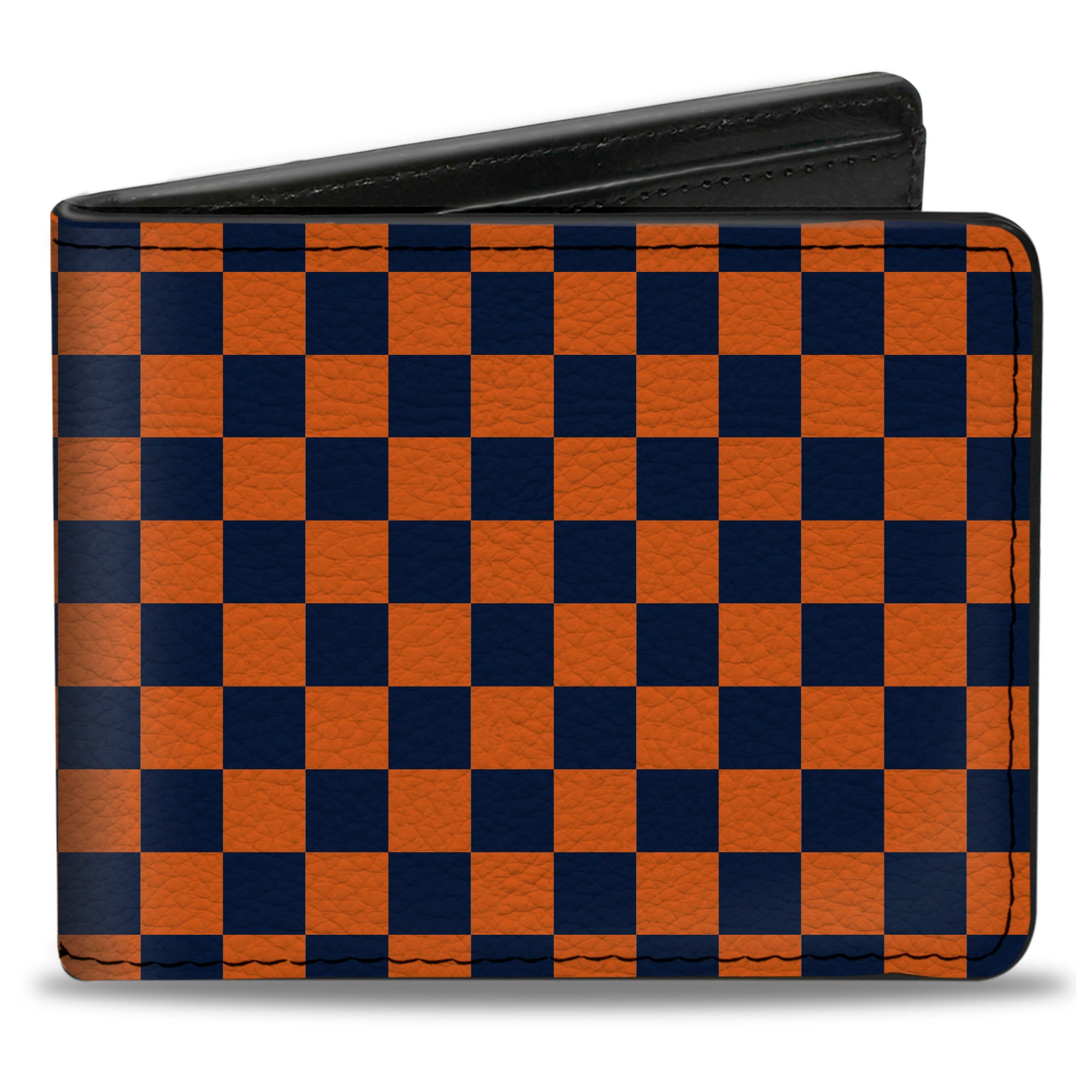 Bi-Fold Wallet - Checker Orange Dark Blue Bi-Fold Wallets Buckle-Down