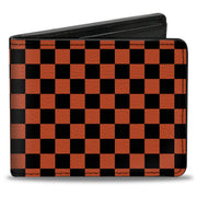Bi-Fold Wallet - Checker Black Orange Bi-Fold Wallets Buckle-Down