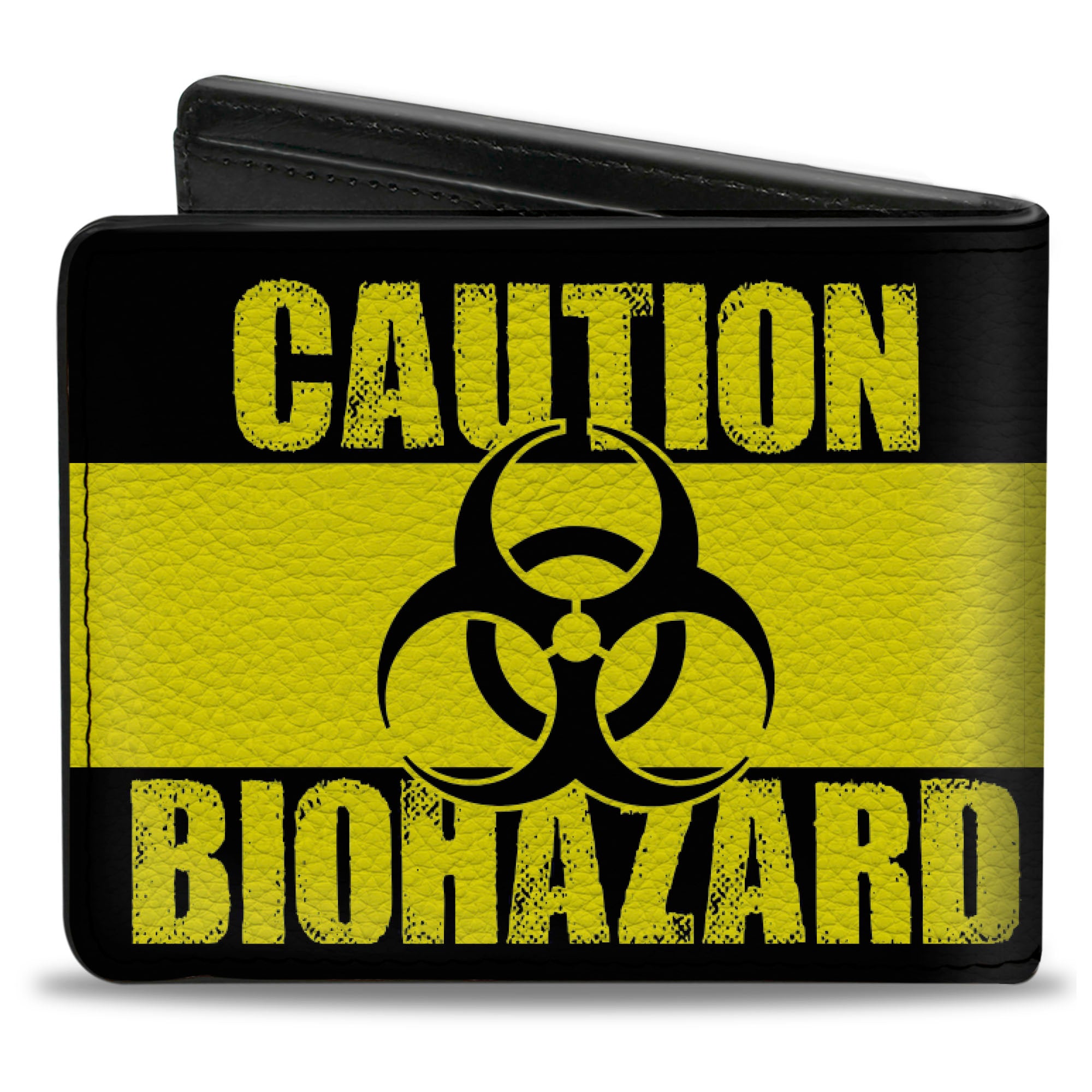 Bi-Fold Wallet - CAUTION BIOHAZARD Black Yellow Bi-Fold Wallets Buckle-Down