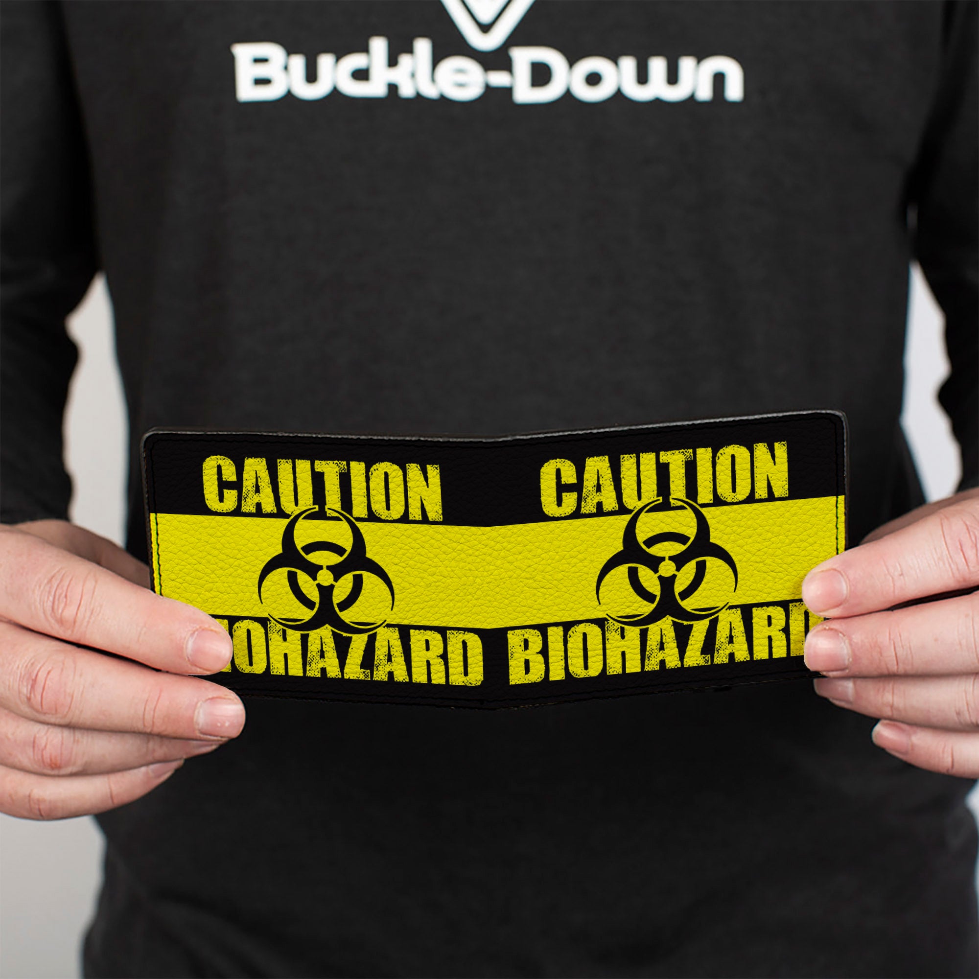 Bi-Fold Wallet - CAUTION BIOHAZARD Black Yellow Bi-Fold Wallets Buckle-Down