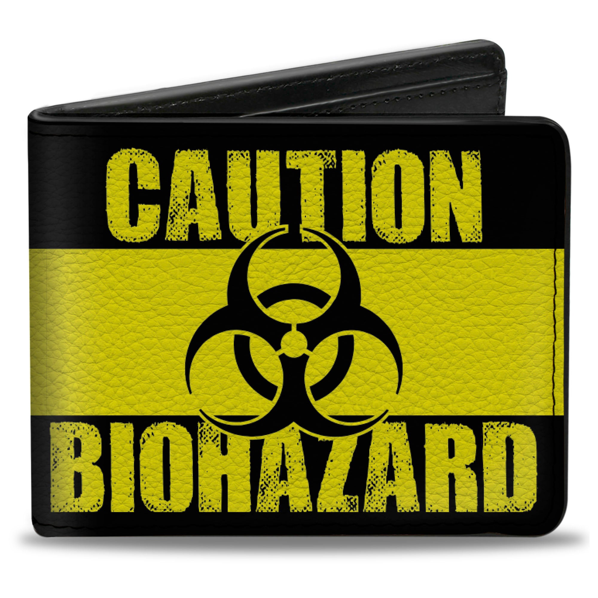 Bi-Fold Wallet - CAUTION BIOHAZARD Black Yellow Bi-Fold Wallets Buckle-Down
