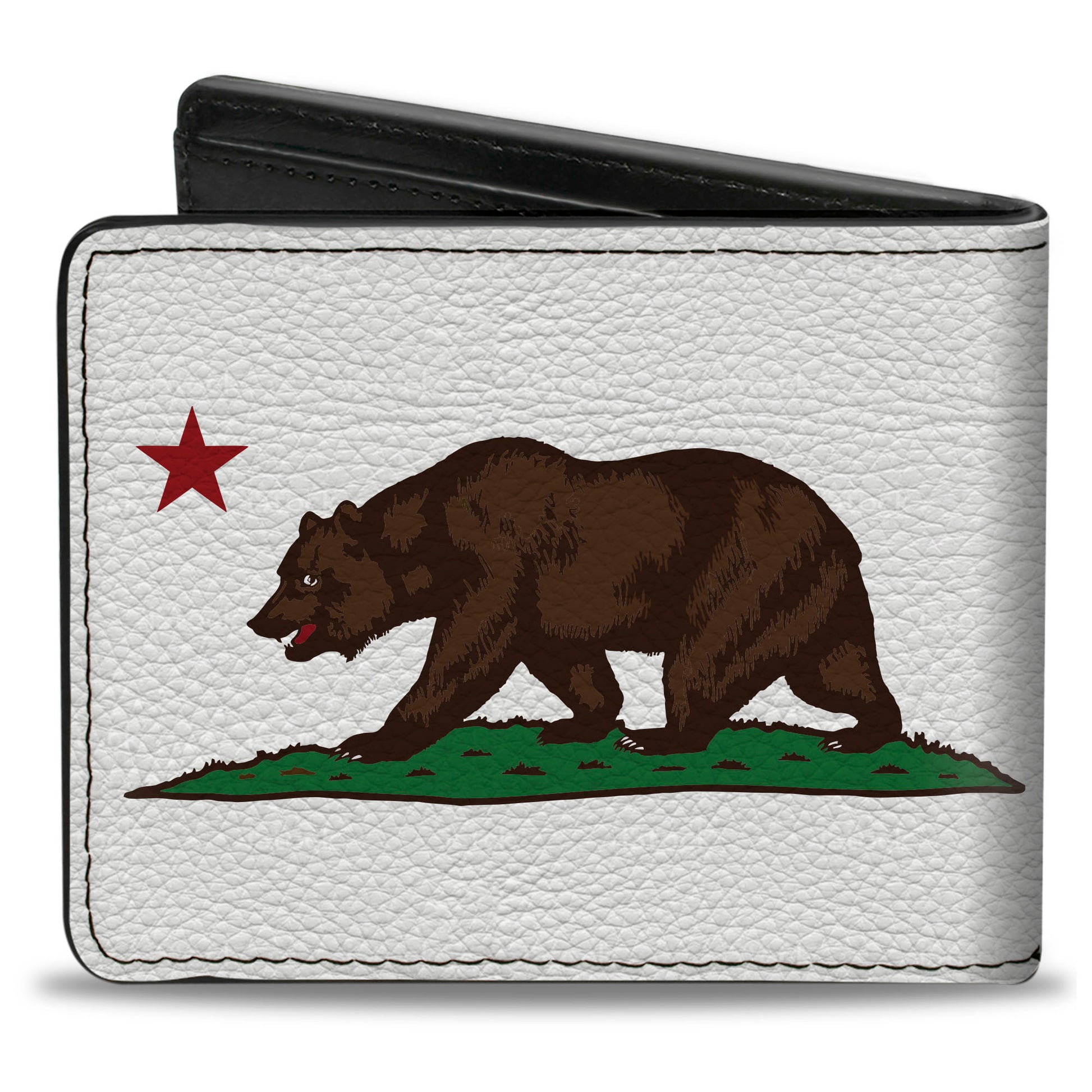 Bi-Fold Wallet - Cali Bear White Bi-Fold Wallets Buckle-Down