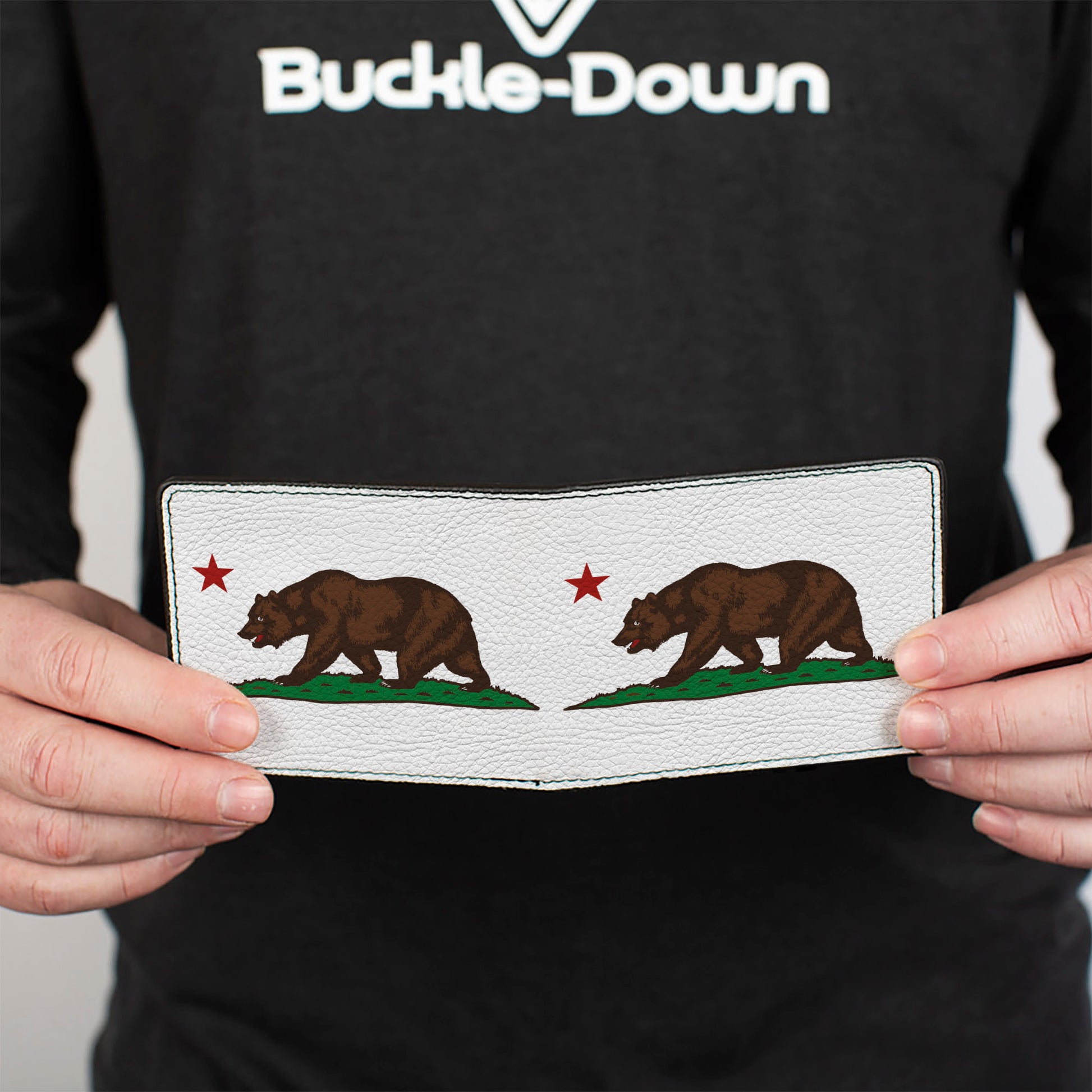 Bi-Fold Wallet - Cali Bear White Bi-Fold Wallets Buckle-Down