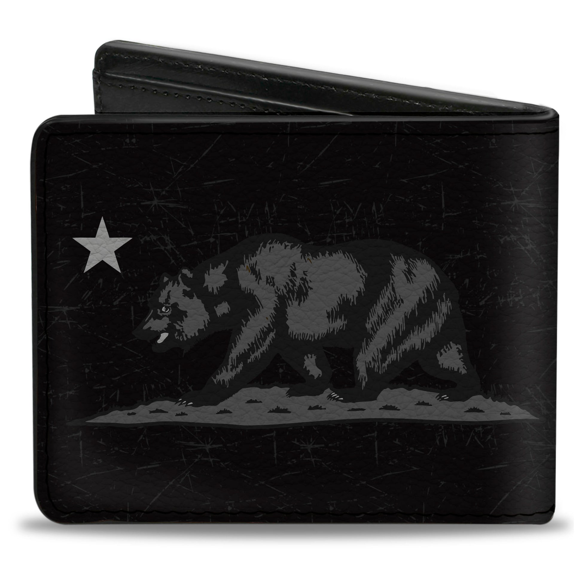 Bi-Fold Wallet - Cali Bear Black Grays Bi-Fold Wallets Buckle-Down