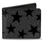 Bi-Fold Wallet - Cheetah Stars Gray Black Bi-Fold Wallets Buckle-Down