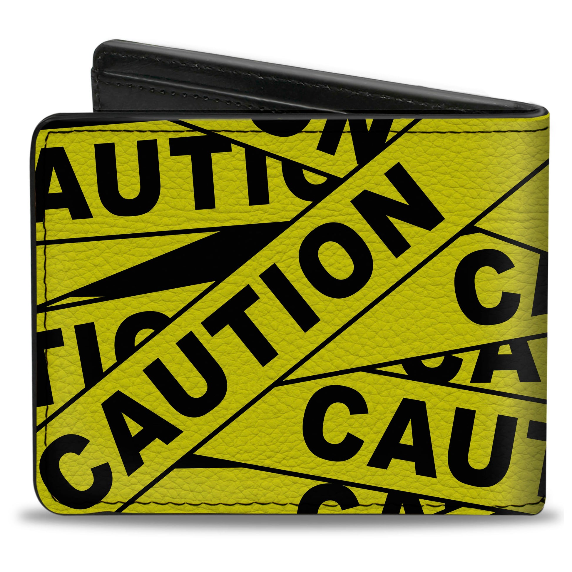 Bi-Fold Wallet - CAUTION Yellow Black Bi-Fold Wallets Buckle-Down