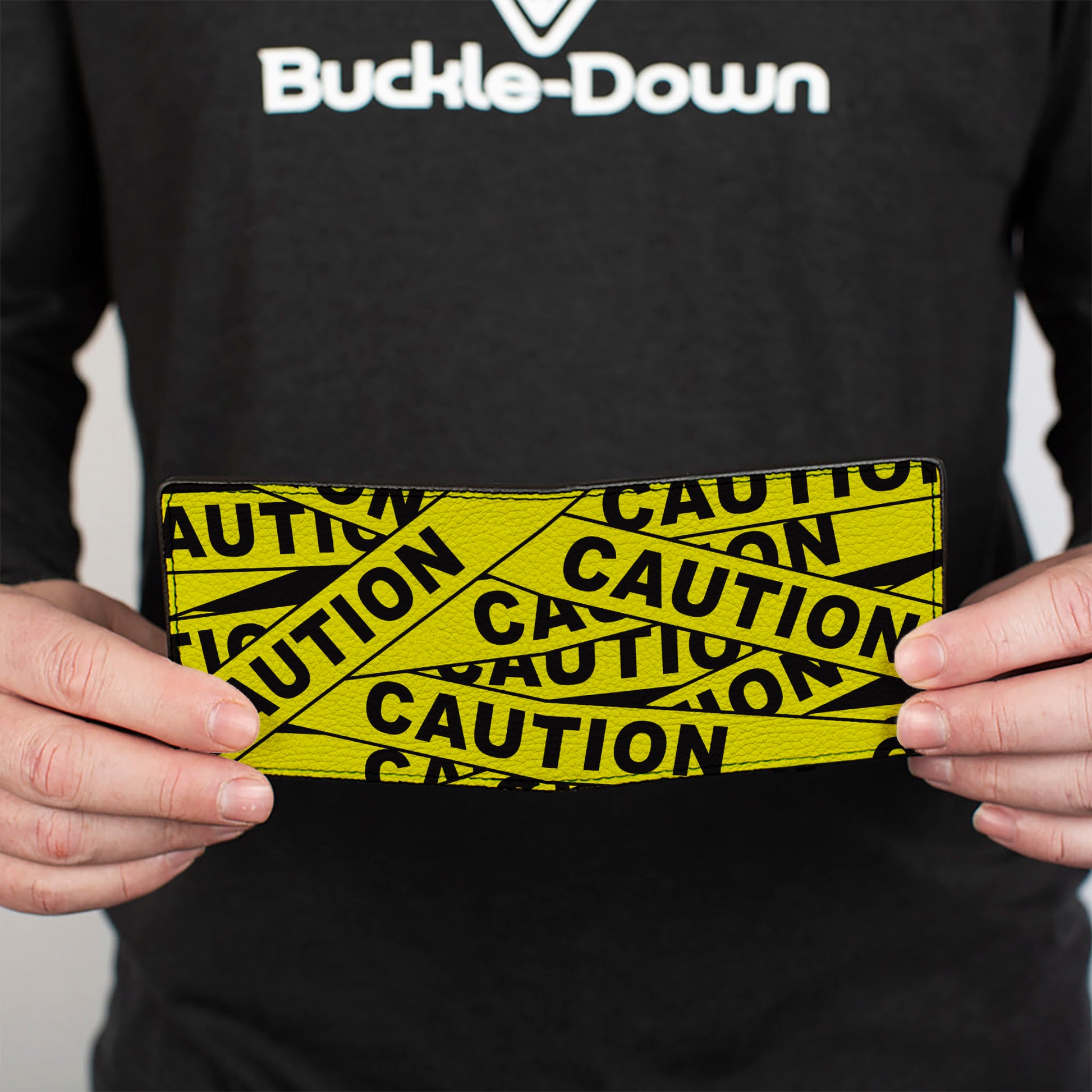Bi-Fold Wallet - CAUTION Yellow Black Bi-Fold Wallets Buckle-Down