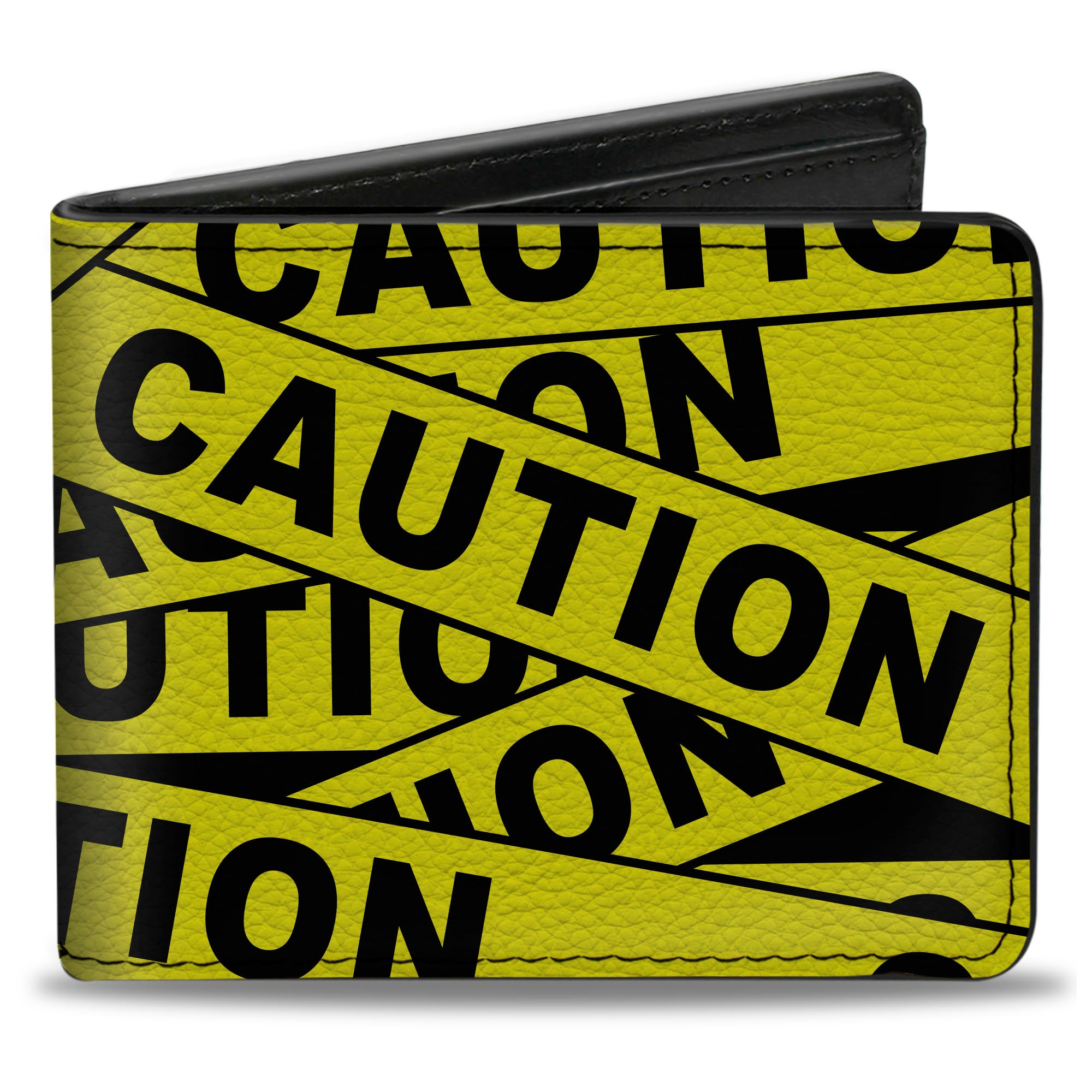 Bi-Fold Wallet - CAUTION Yellow Black Bi-Fold Wallets Buckle-Down