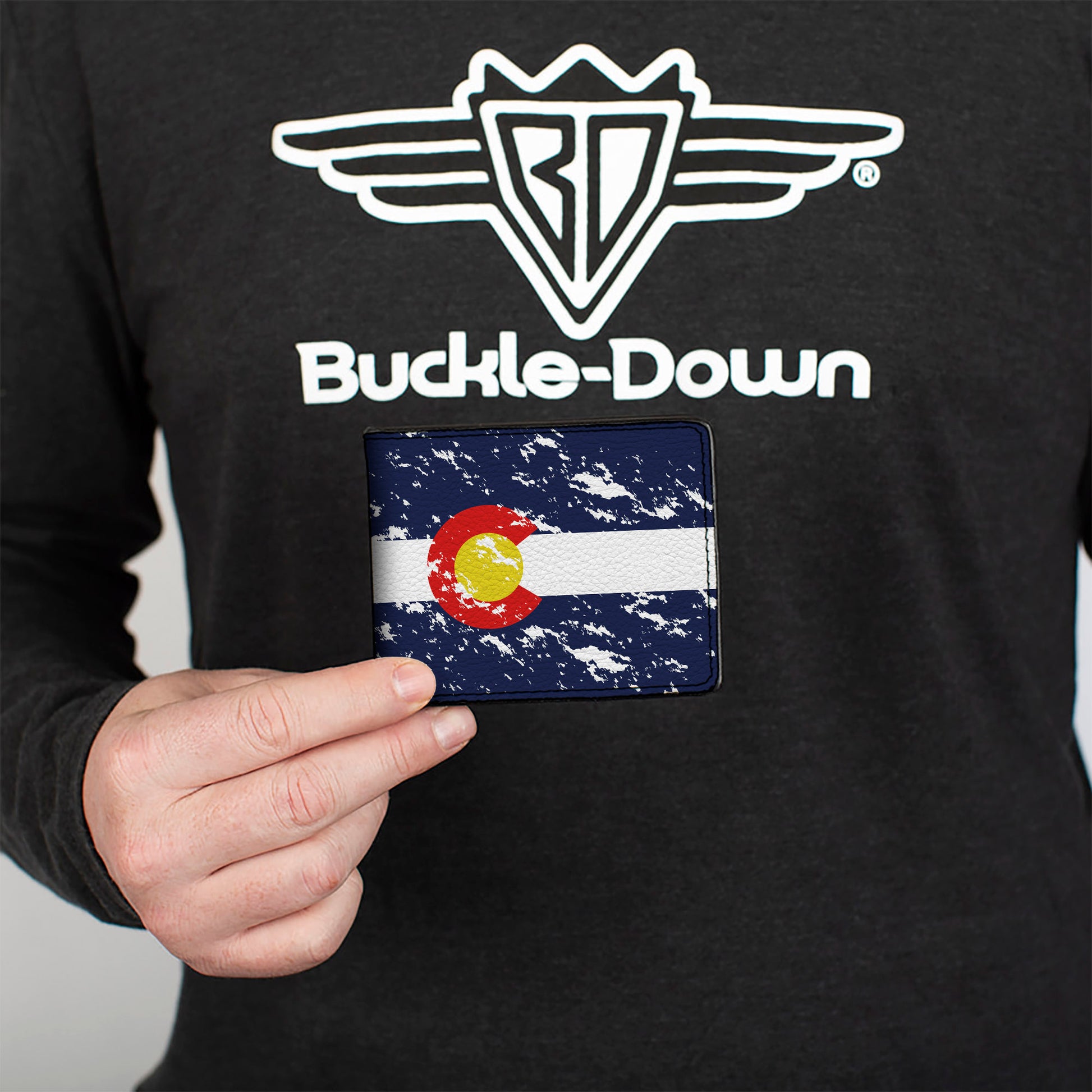 Bi-Fold Wallet - Colorado Flags4 Weathered Bi-Fold Wallets Buckle-Down