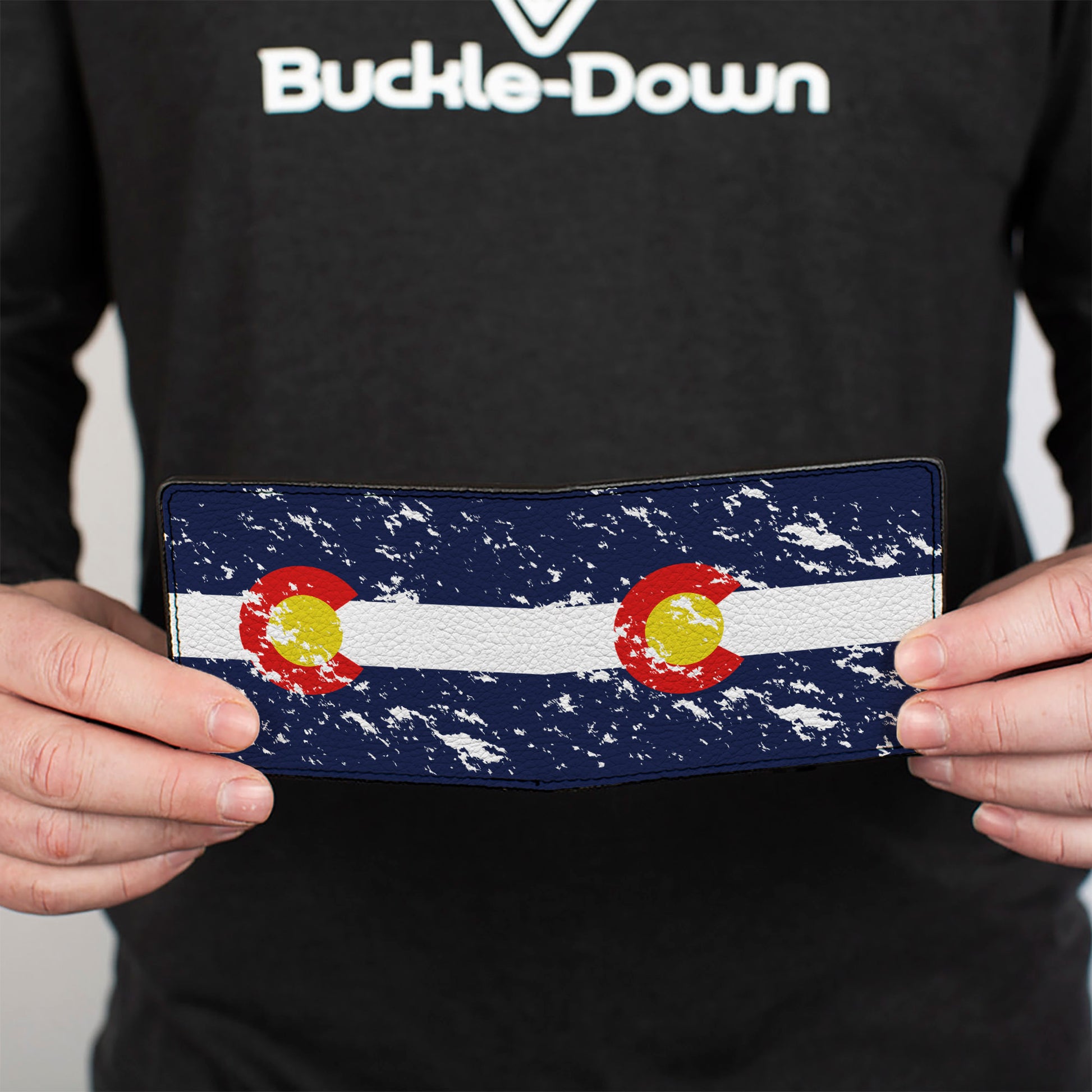 Bi-Fold Wallet - Colorado Flags4 Weathered Bi-Fold Wallets Buckle-Down