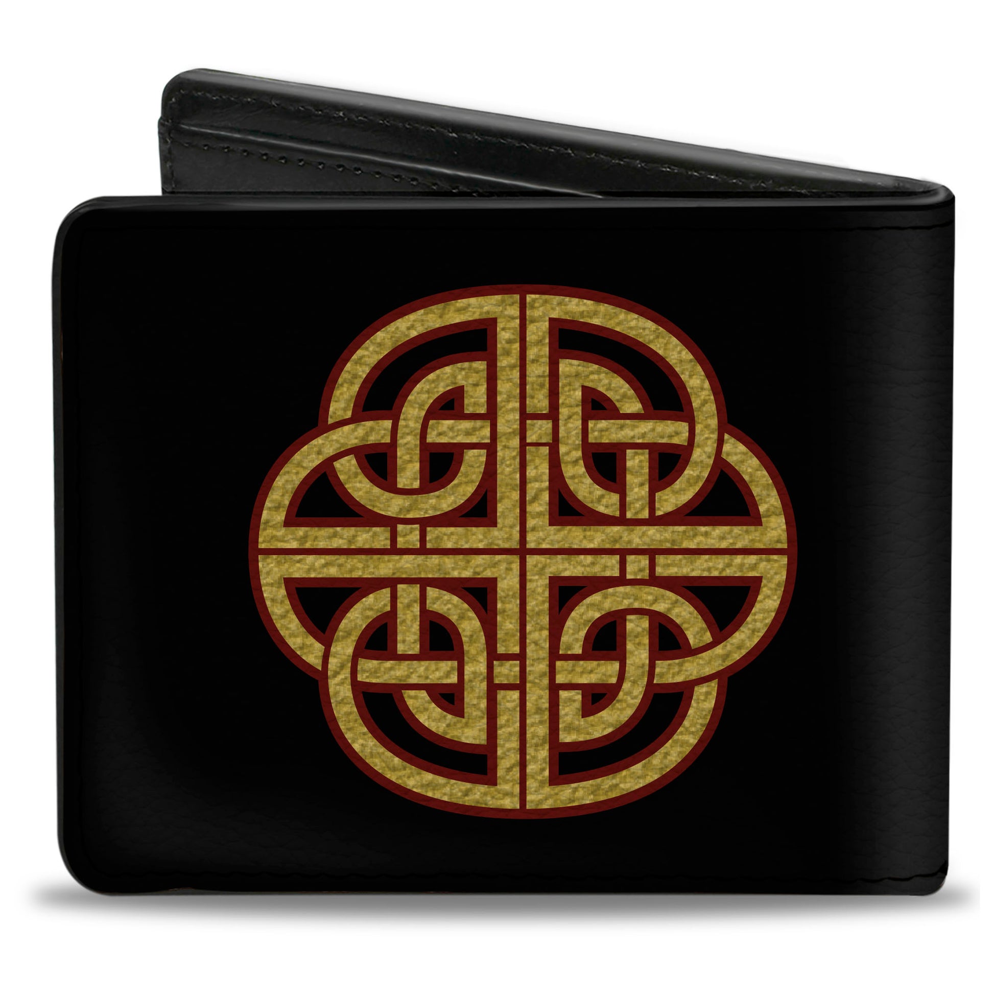 Bi-Fold Wallet - Celtic Knot Black Burgundy Gold Bi-Fold Wallets Buckle-Down