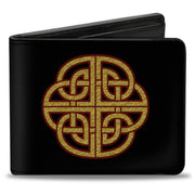 Bi-Fold Wallet - Celtic Knot Black Burgundy Gold Bi-Fold Wallets Buckle-Down