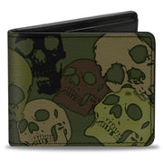 Bi-Fold Wallet - Camo Olive Skull Yard Bi-Fold Wallets Buckle-Down
