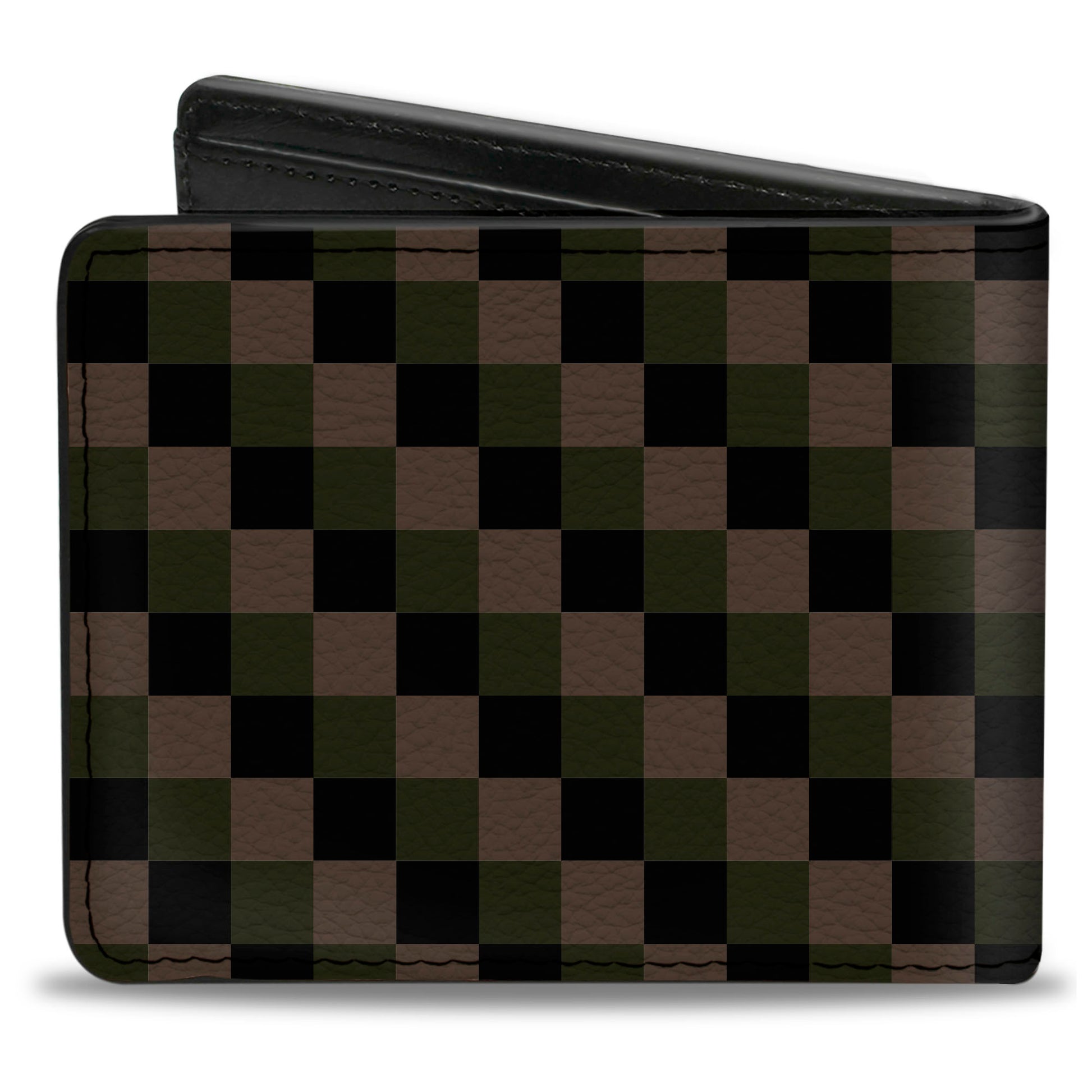 Bi-Fold Wallet - Checker Trio Tan Black Olive Bi-Fold Wallets Buckle-Down