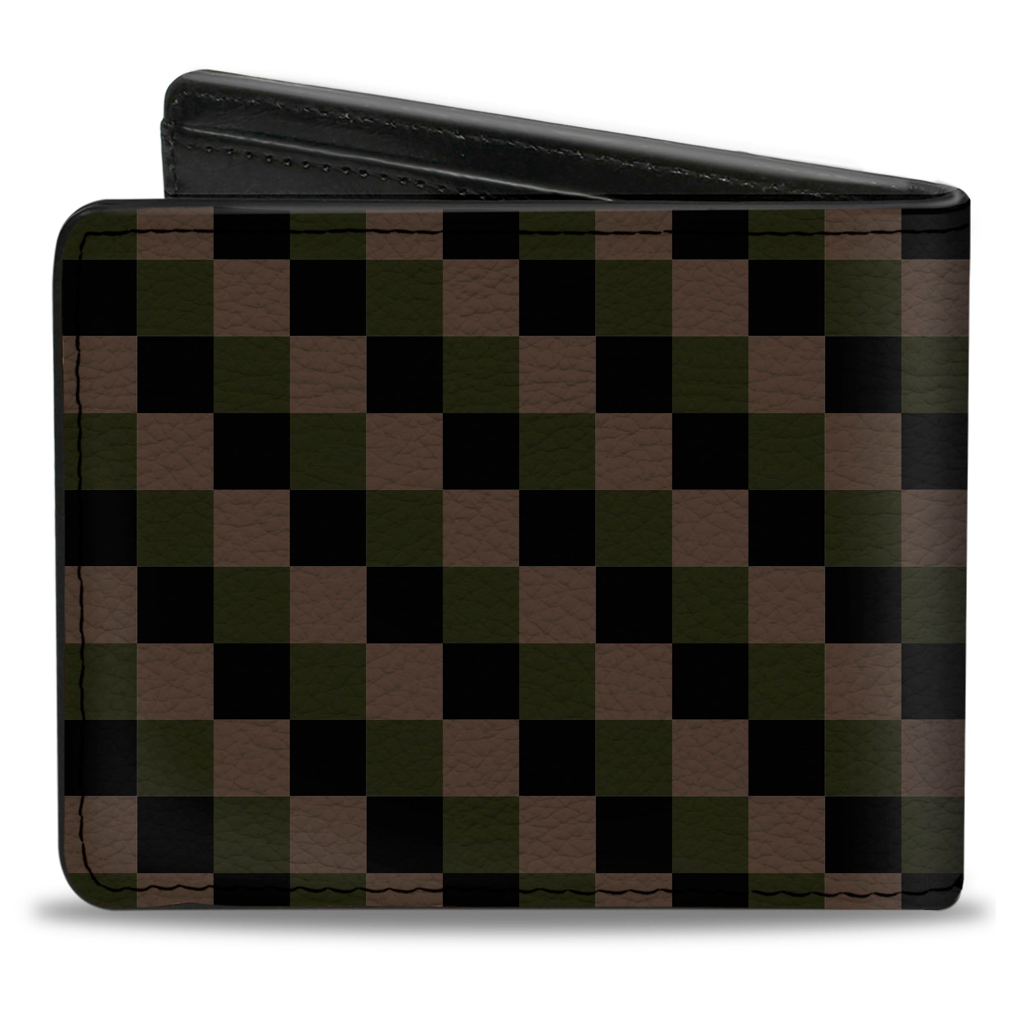 Bi-Fold Wallet - Checker Trio Tan Black Olive Bi-Fold Wallets Buckle-Down