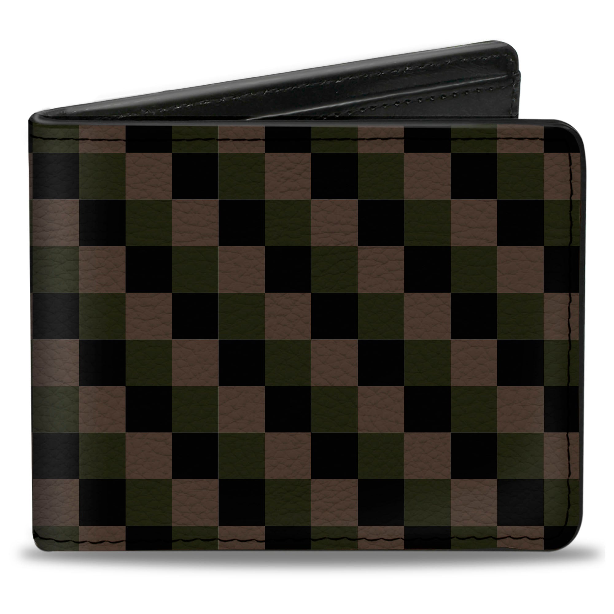 Bi-Fold Wallet - Checker Trio Tan Black Olive Bi-Fold Wallets Buckle-Down